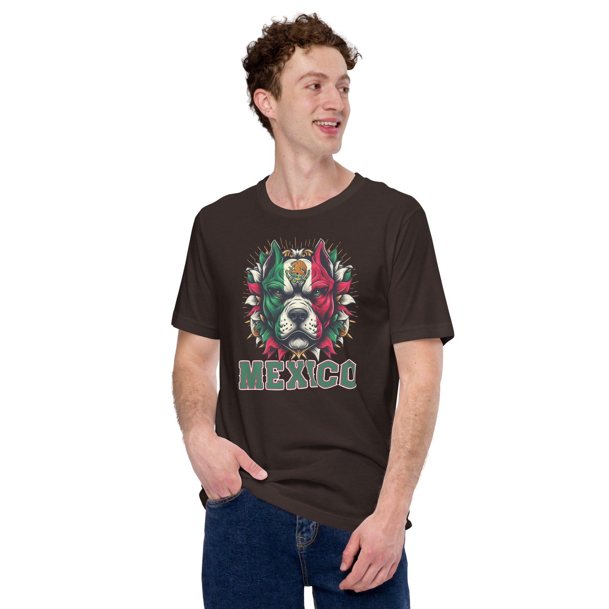  Mexico Pitbull Flag Pride T-Shirt 