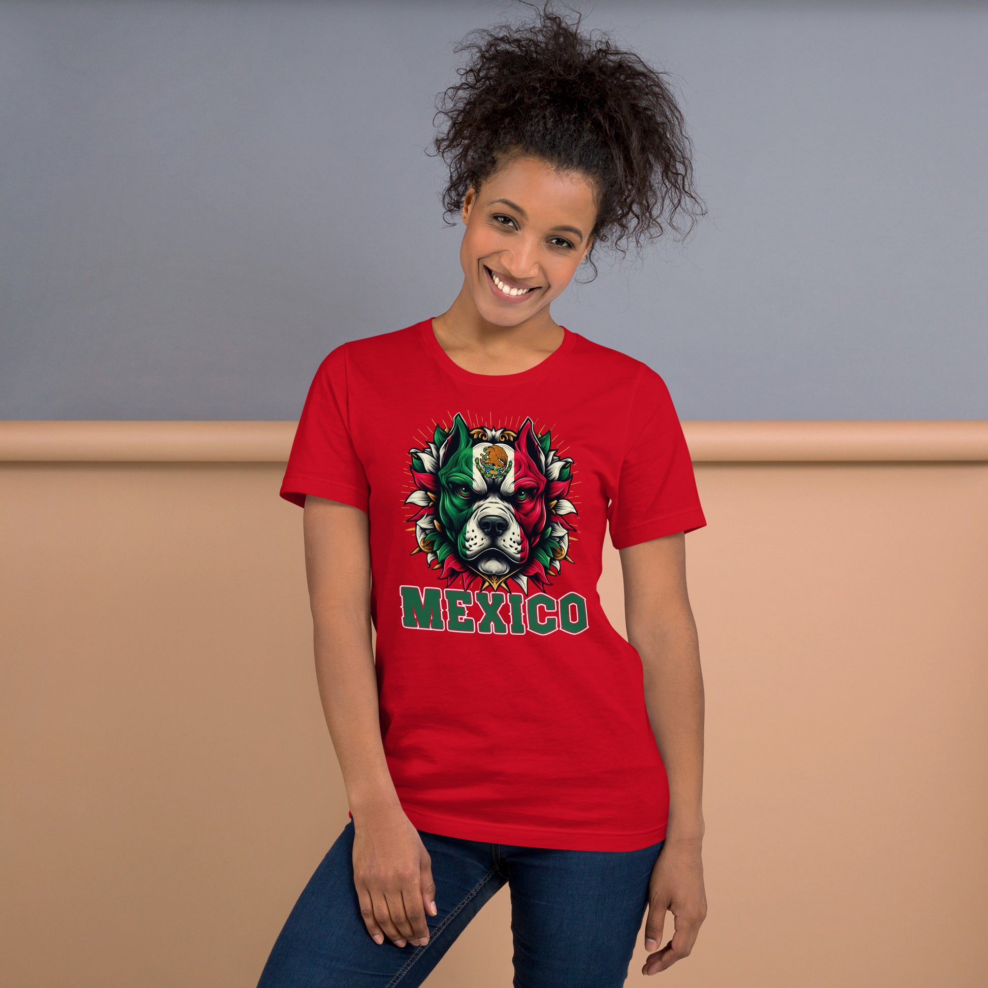  Mexico Pitbull Flag Pride T-Shirt 