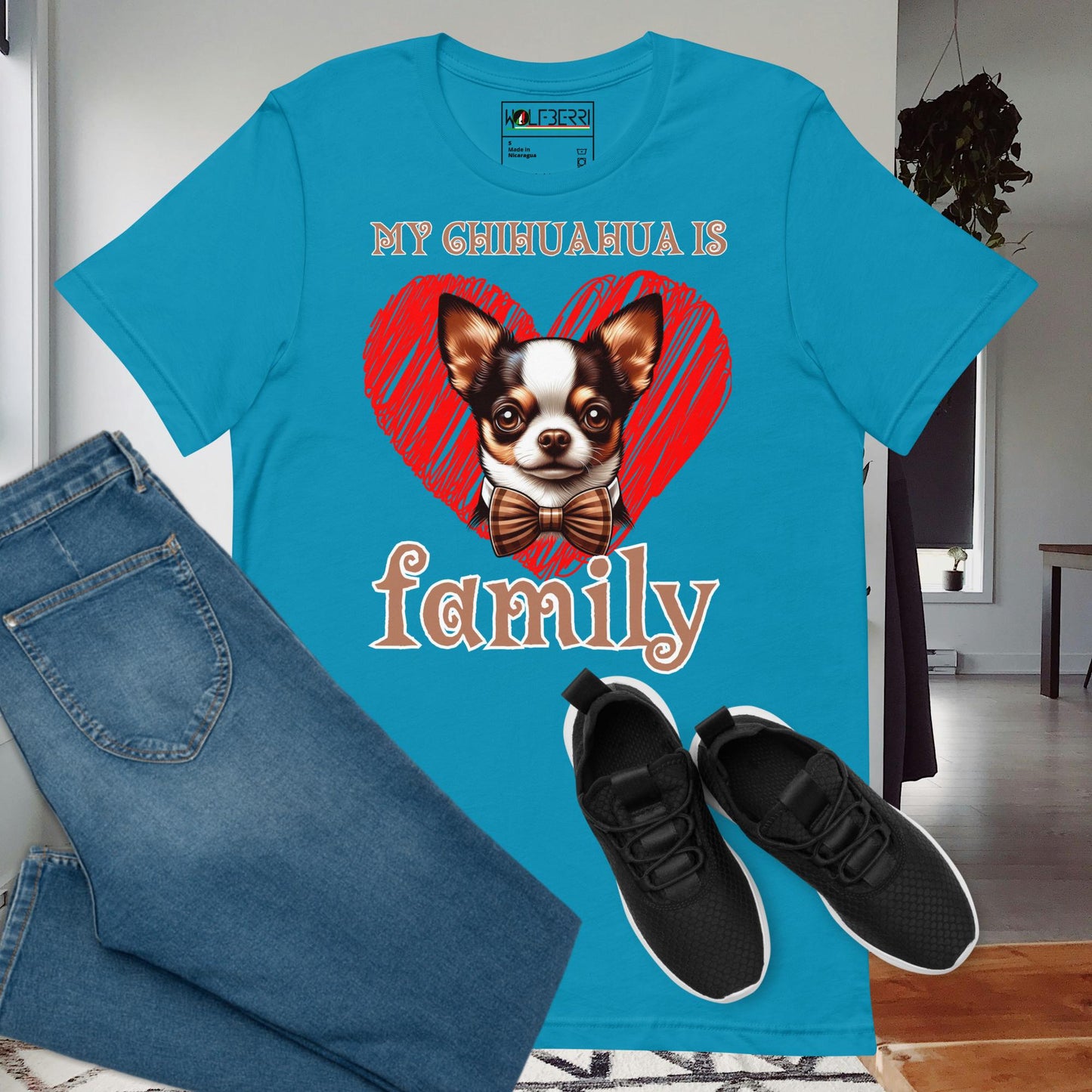 MY CHIHUAHUA IS FAMILY 100% COTTON T-SHIRT