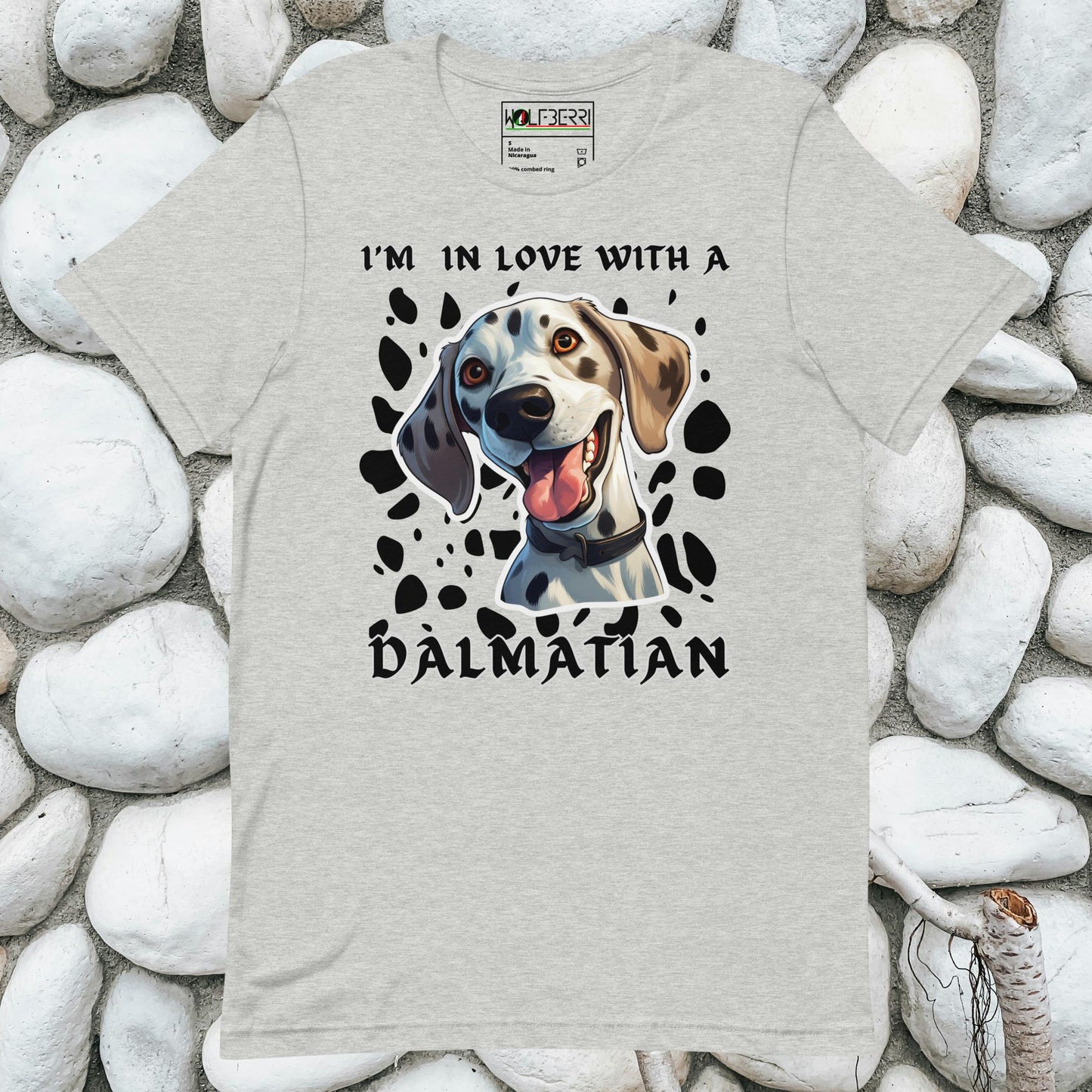 I'M IN LOVE WITH A DALMATIAN 100% COTTON T-SHIRT