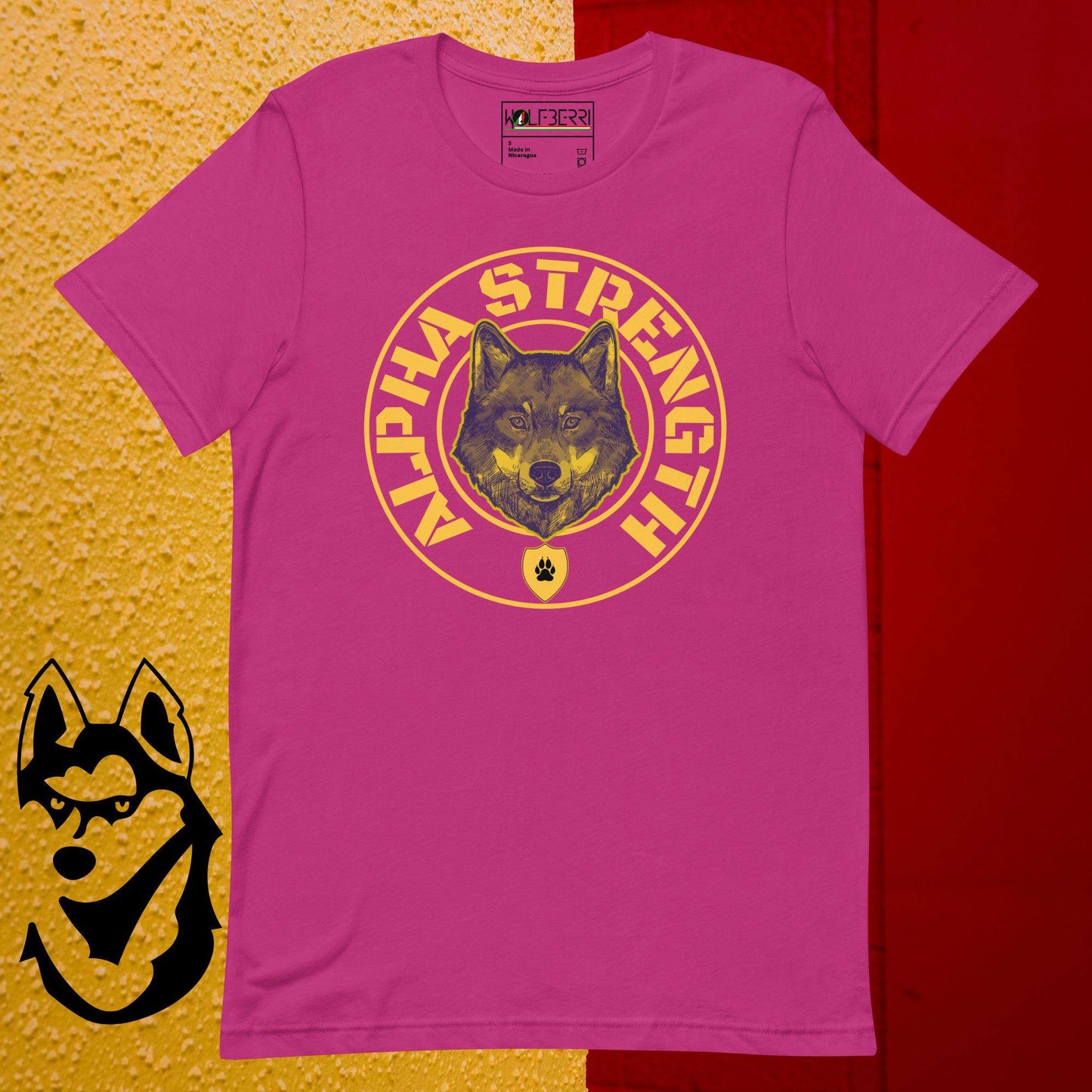 ALPHA STRENGHT WOLF 100% COTTON T-SHIRT