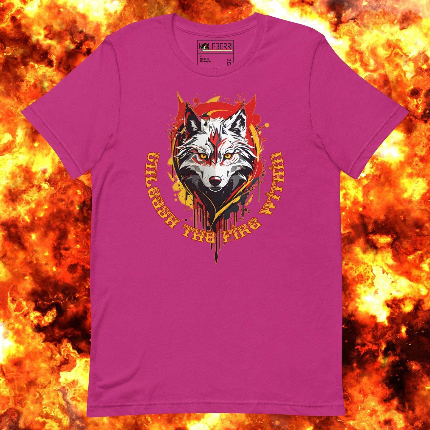 UNLEASH THE FIRE WITHIN WOLF 100% COTTON TEE