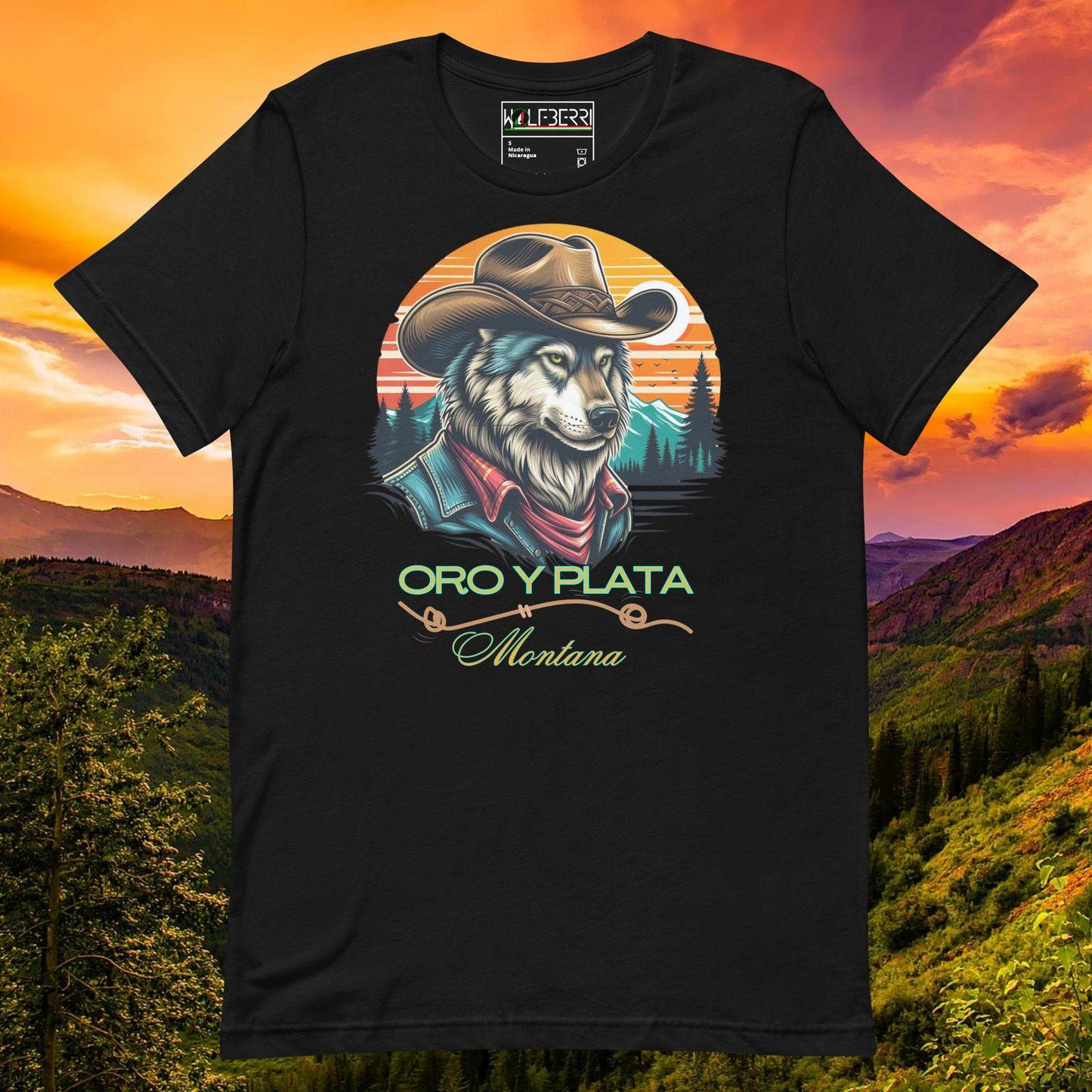 Montana Wolf Cowboy T-shirt