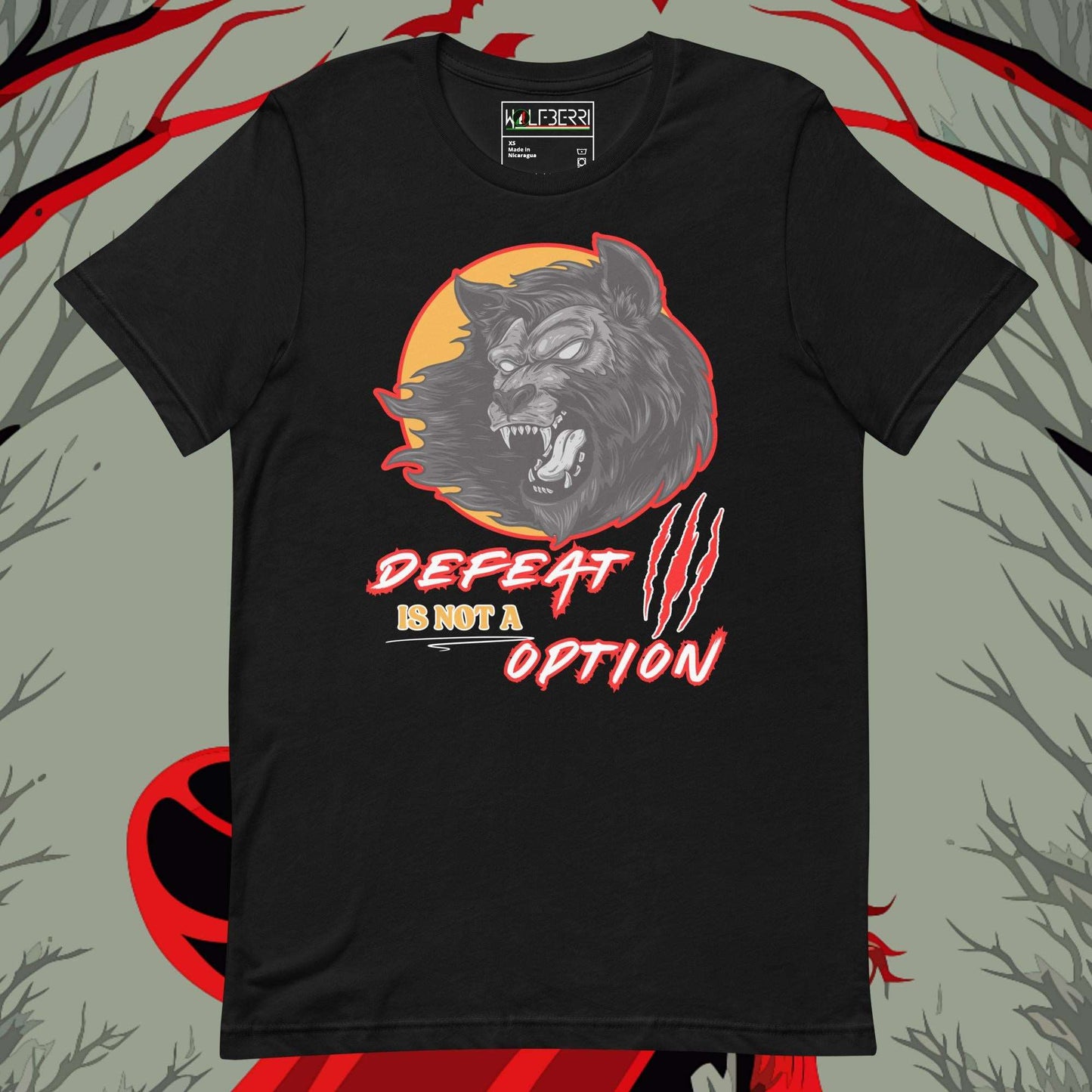 Fear Is No A Option Wolf T-shirt