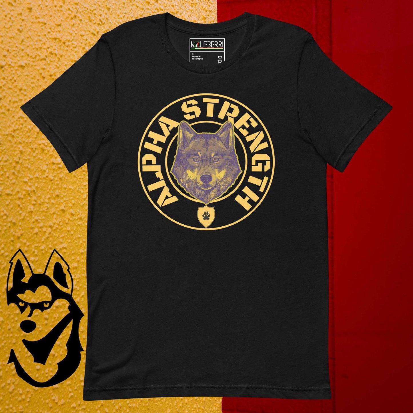 ALPHA STRENGHT WOLF 100% COTTON T-SHIRT