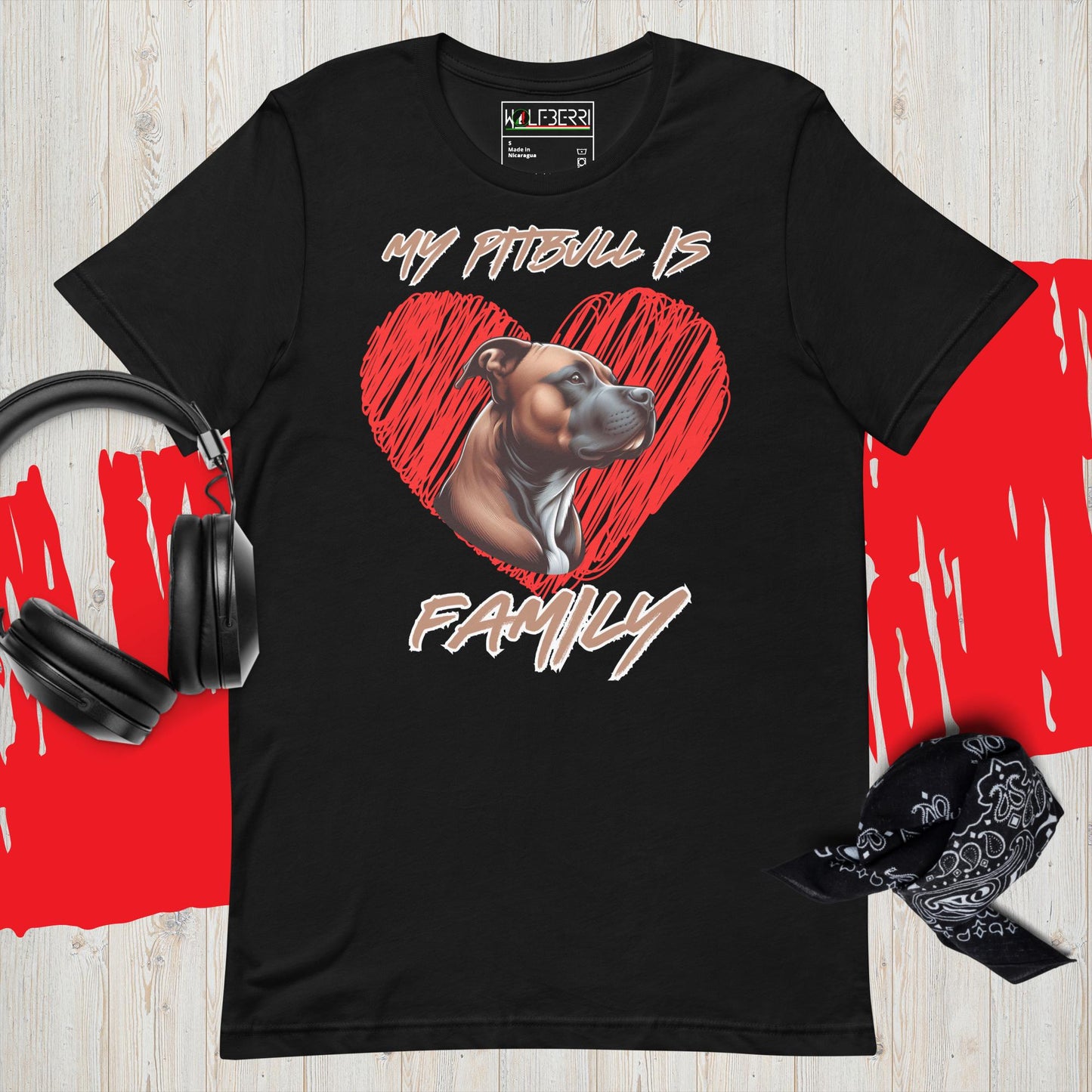 MY PITBULL IS FAMILY 100% COTTON T-SHIRT