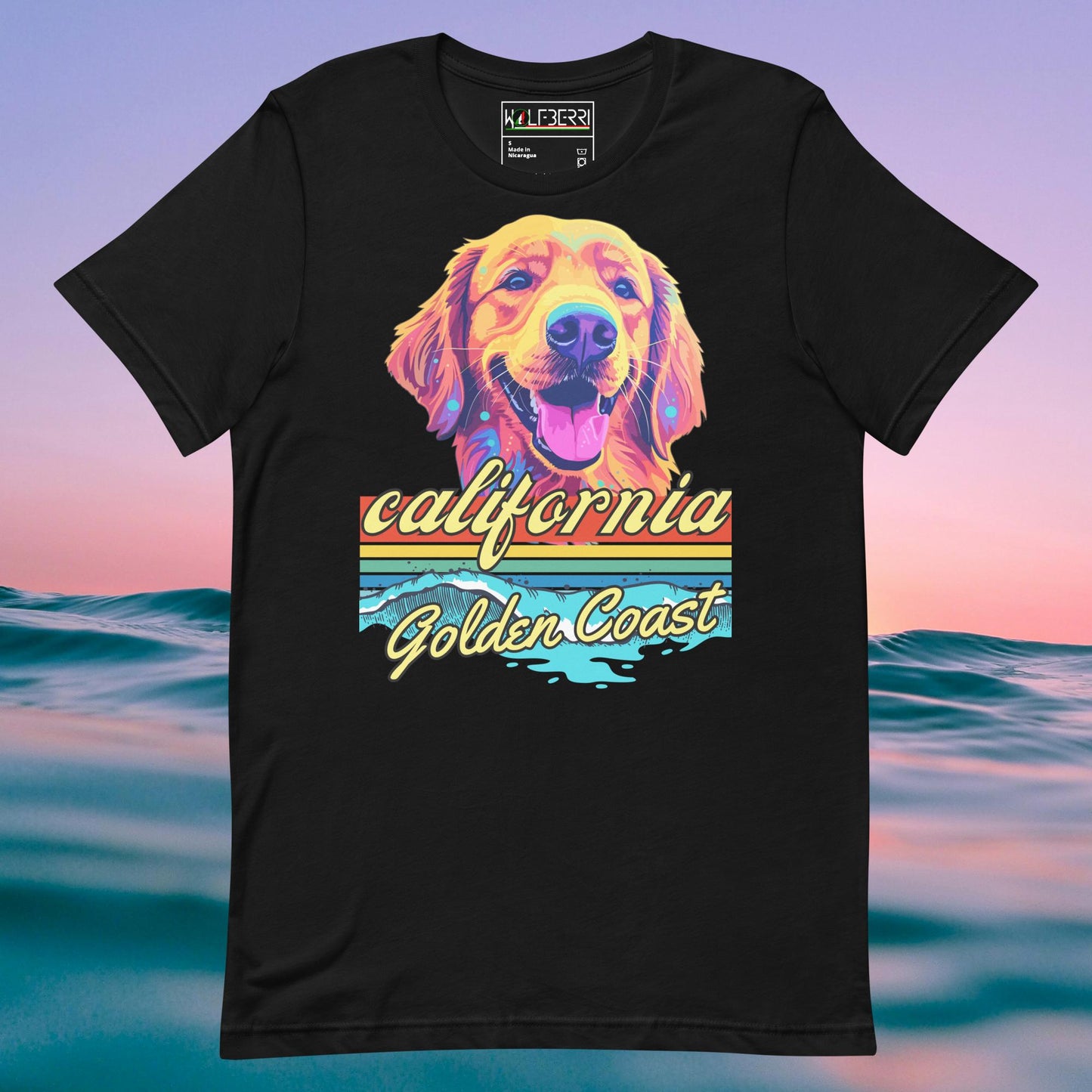 CALIFORNIA GOLDEN COAST DOG 100% COTTON T-SHIRT