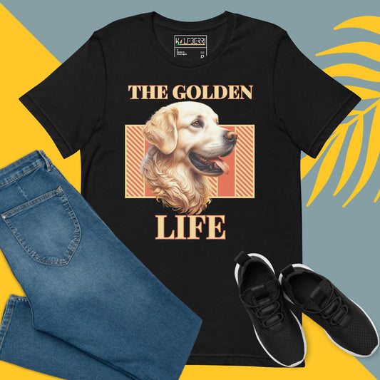 THE GOLDEN LIFE DOG 100% COTTON T-SHIRT