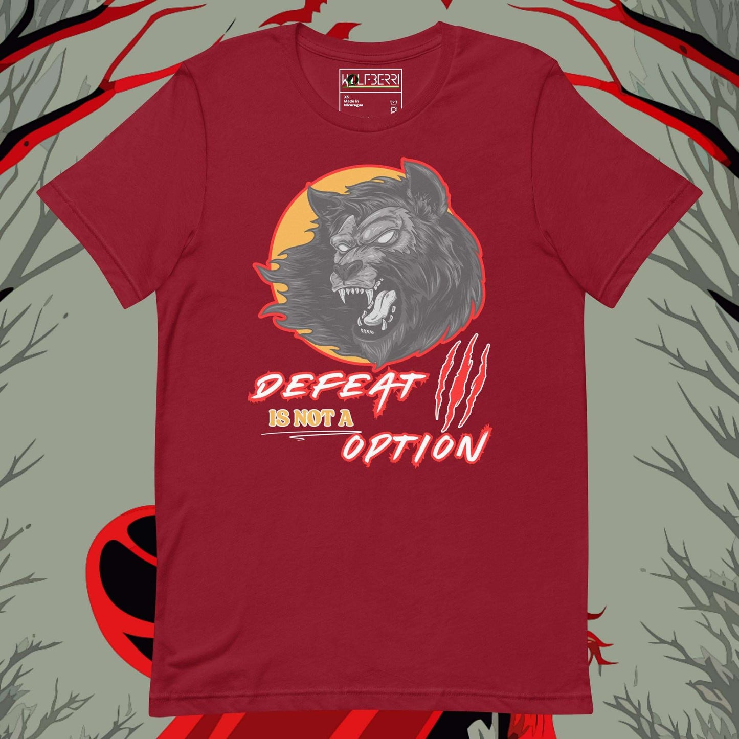 Fear Is No A Option Wolf T-shirt