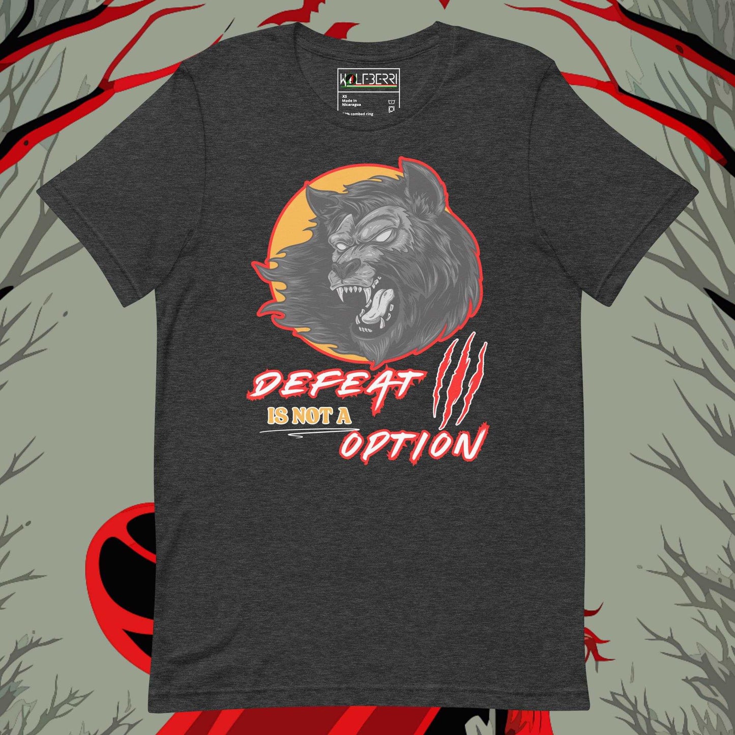 Fear Is No A Option Wolf T-shirt