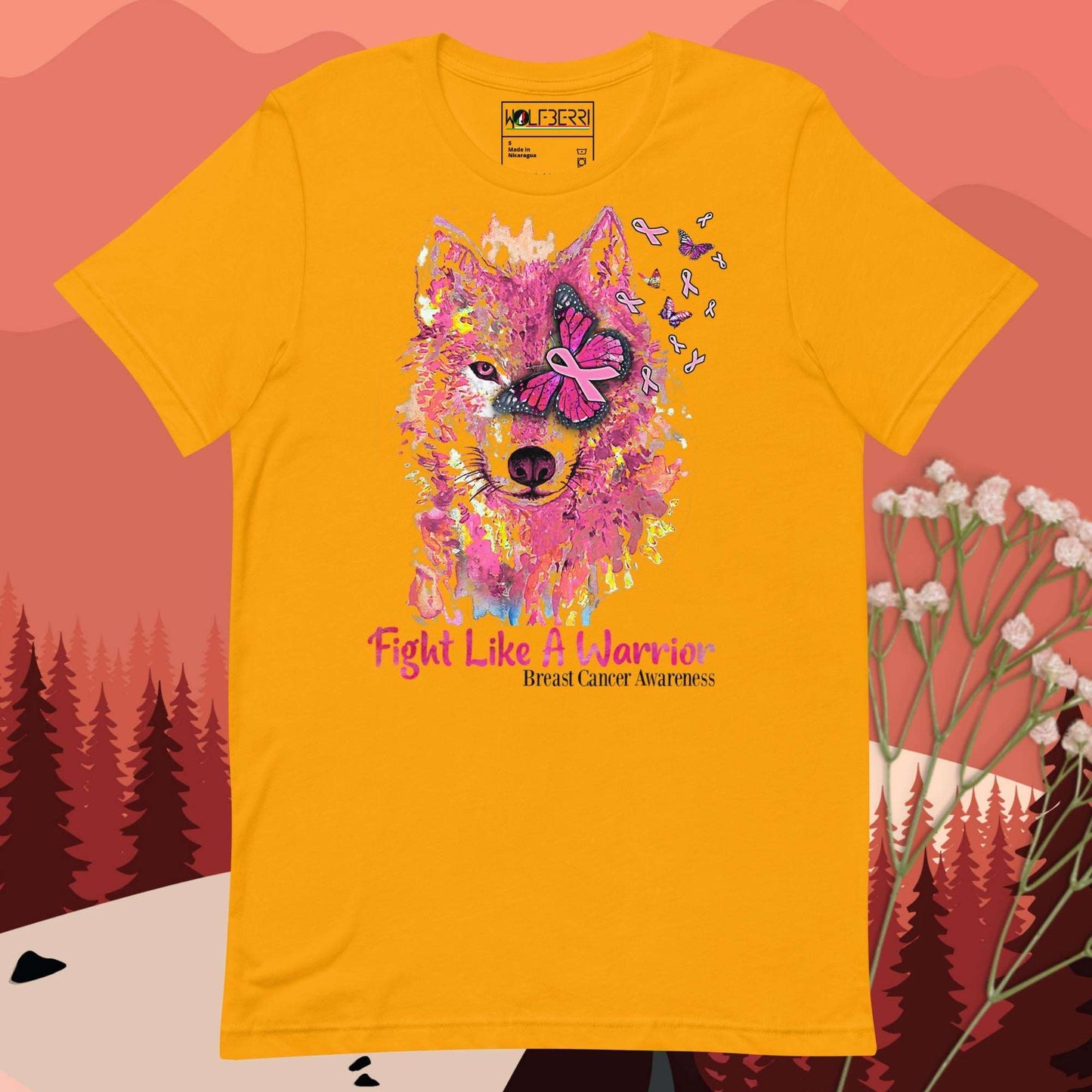 Cancer Awareness Wolf T-shirt