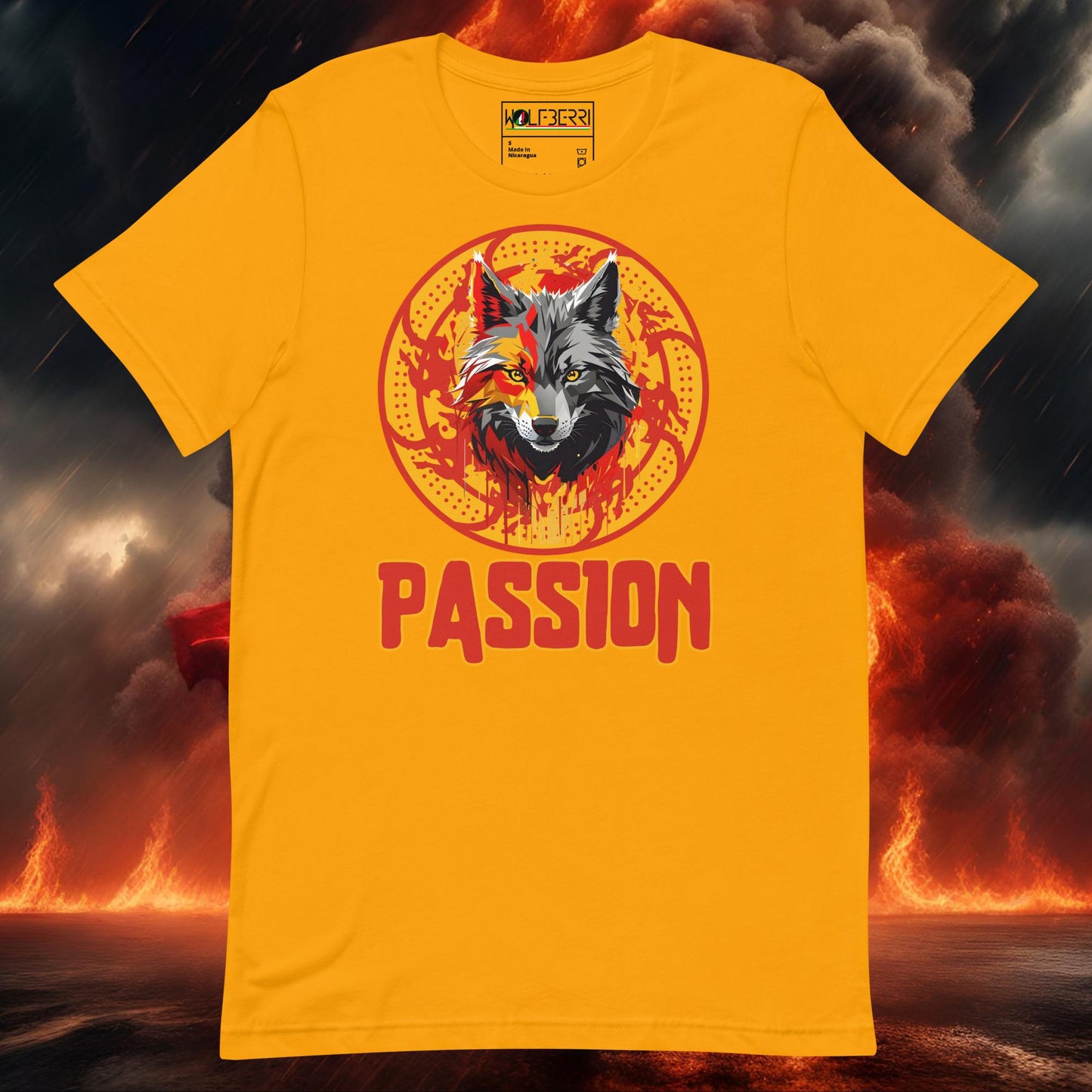 PASSION WOLF 100% COTTON T-SHIRT