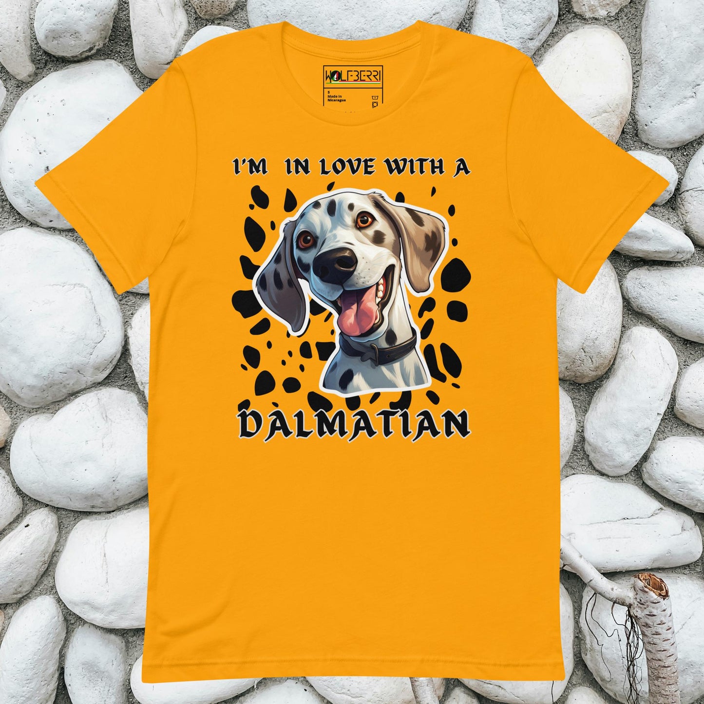 I'M IN LOVE WITH A DALMATIAN 100% COTTON T-SHIRT