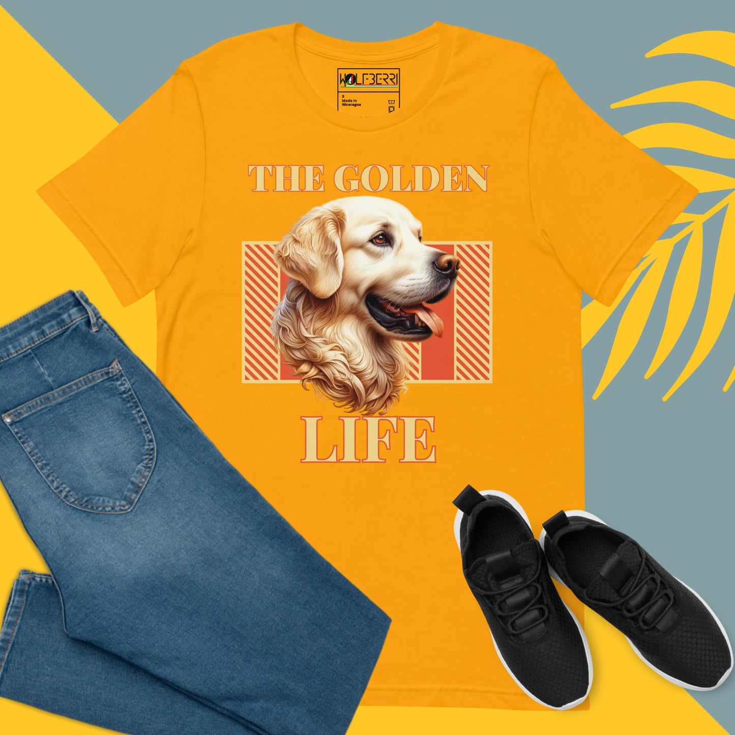 THE GOLDEN LIFE DOG 100% COTTON T-SHIRT