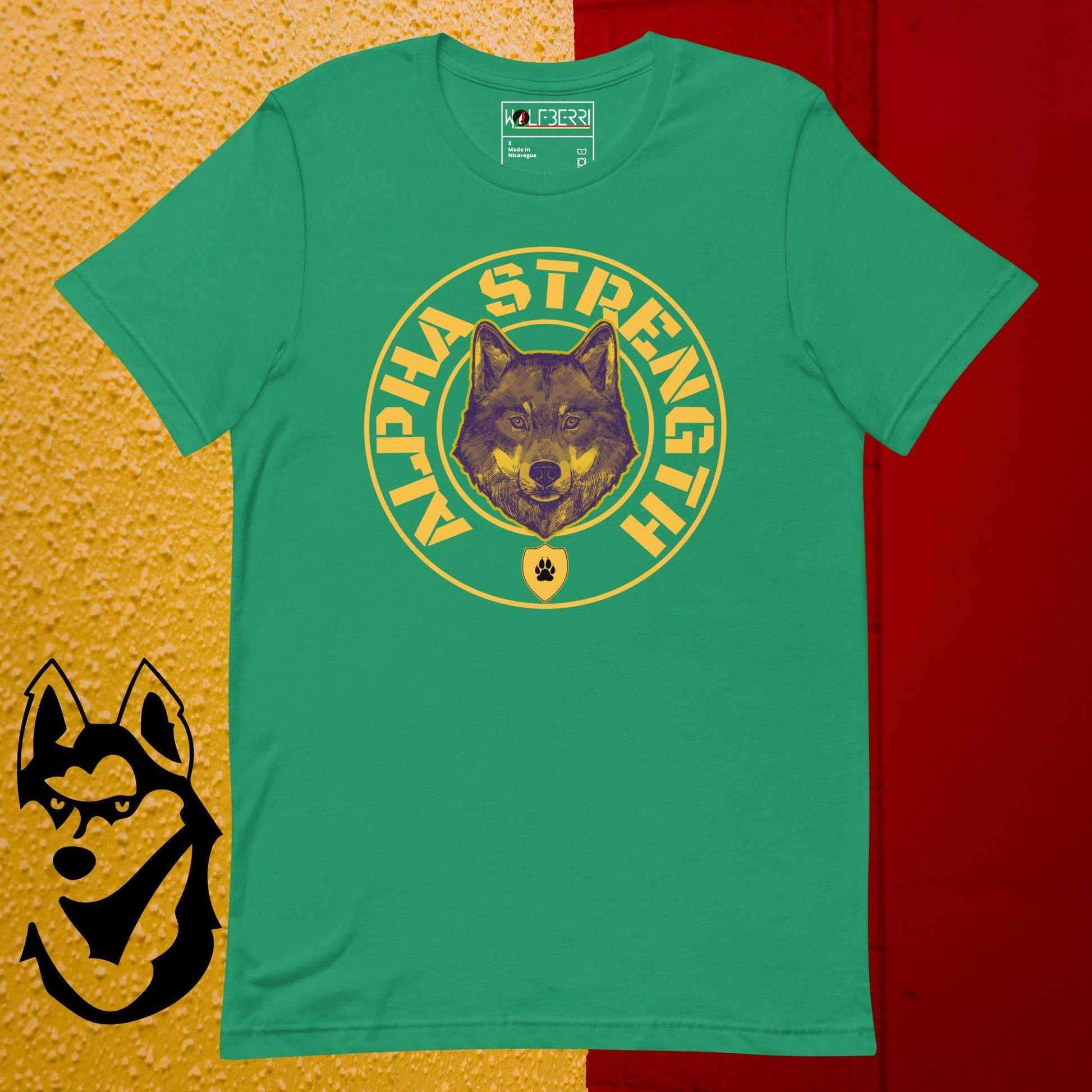 ALPHA STRENGHT WOLF 100% COTTON T-SHIRT