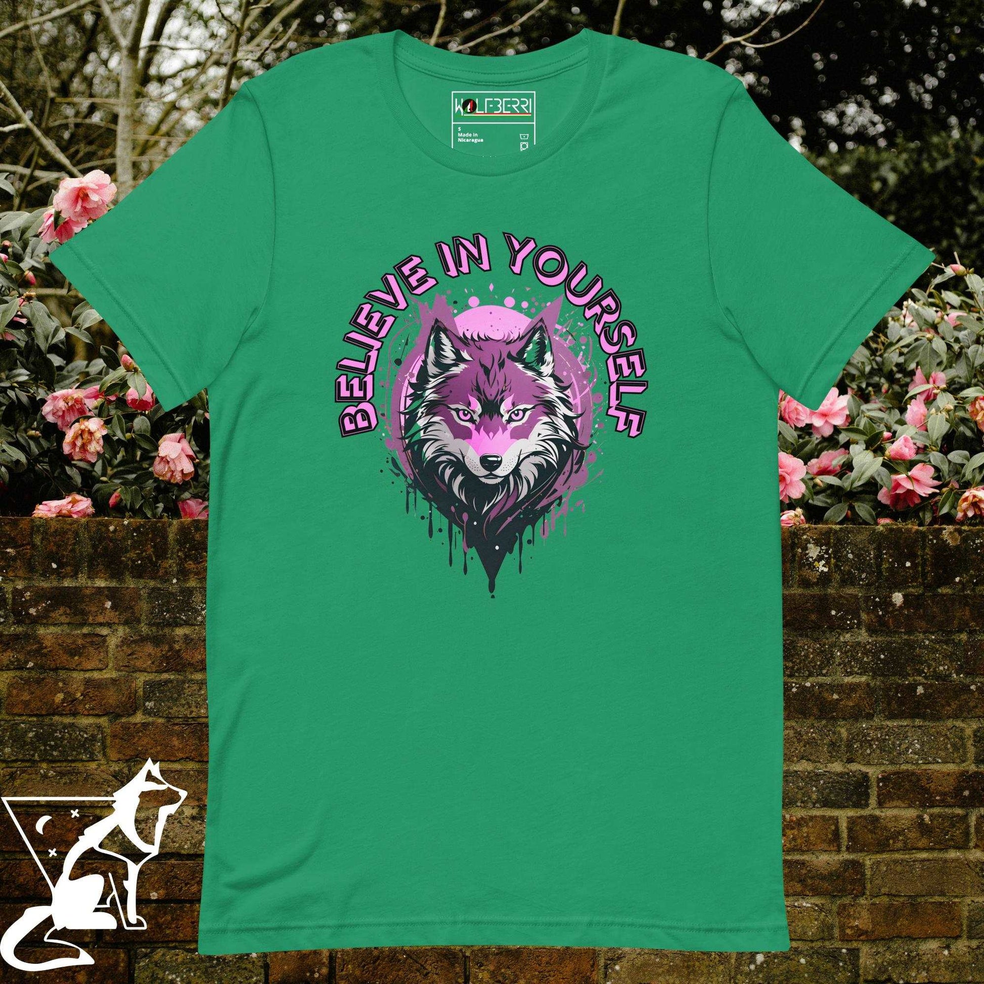 BELIEVE IN YOURSELF WOLF 100% COTTON T-SHIRT