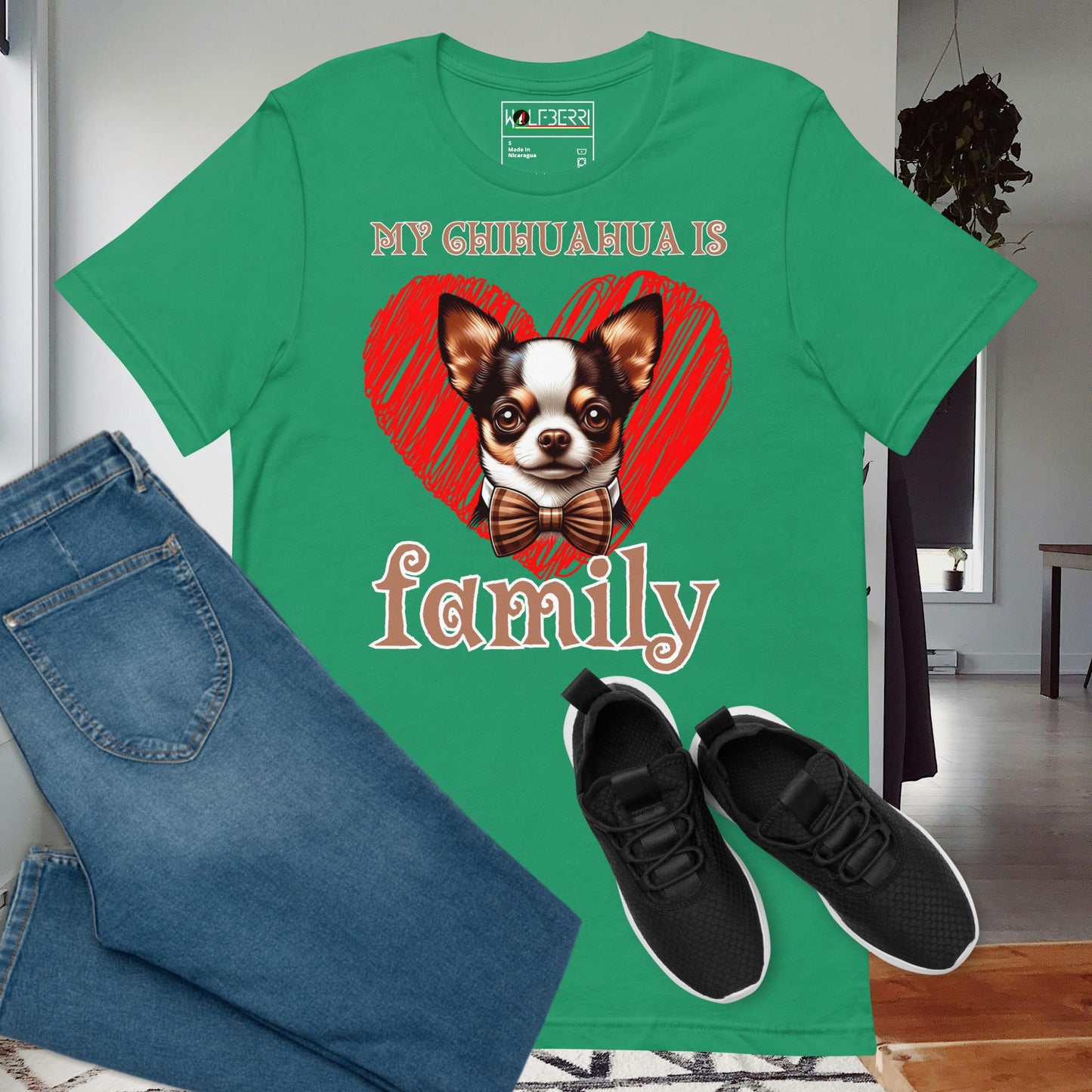 MY CHIHUAHUA IS FAMILY 100% COTTON T-SHIRT