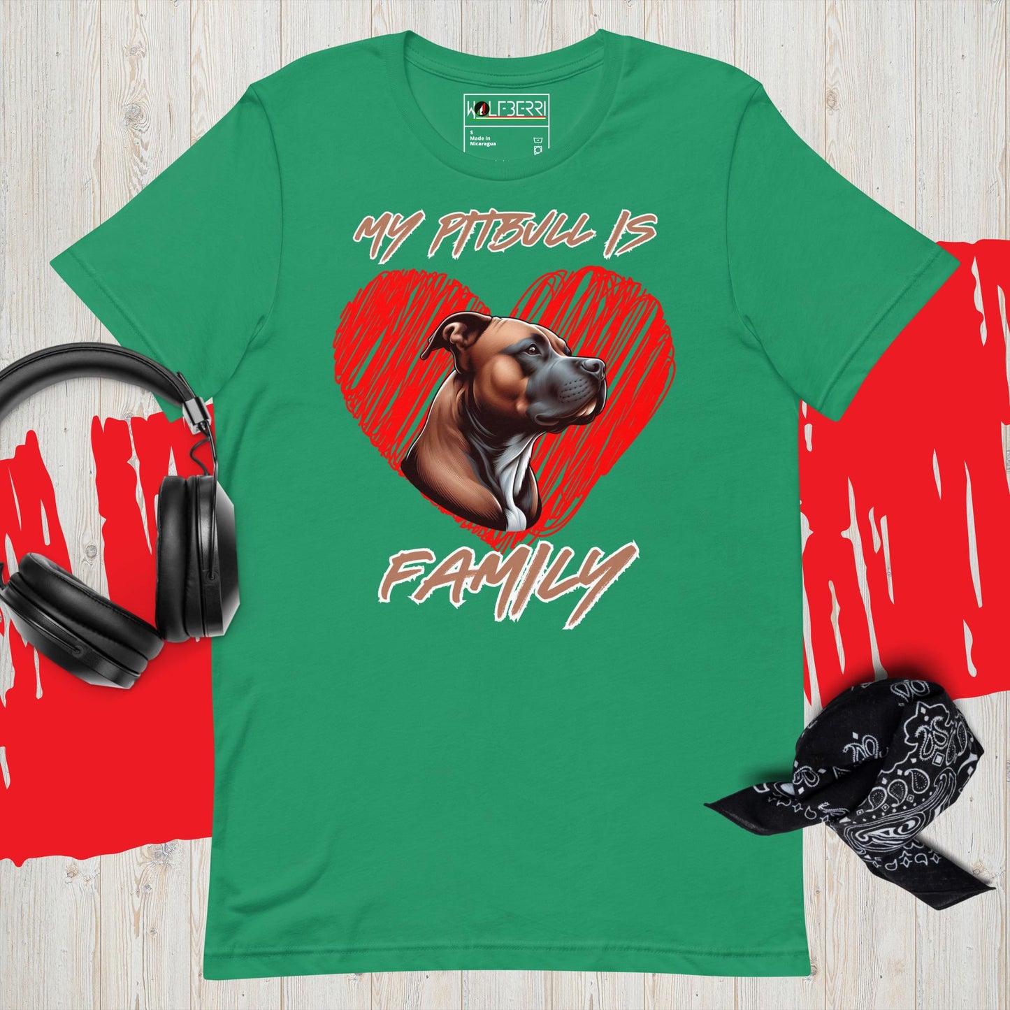 MY PITBULL IS FAMILY 100% COTTON T-SHIRT