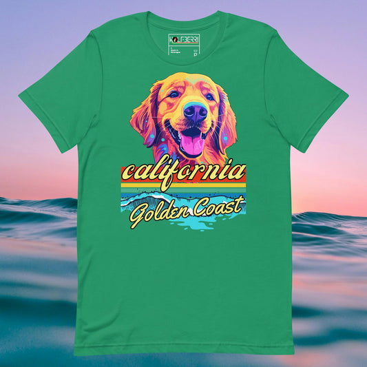 CALIFORNIA GOLDEN COAST DOG 100% COTTON T-SHIRT