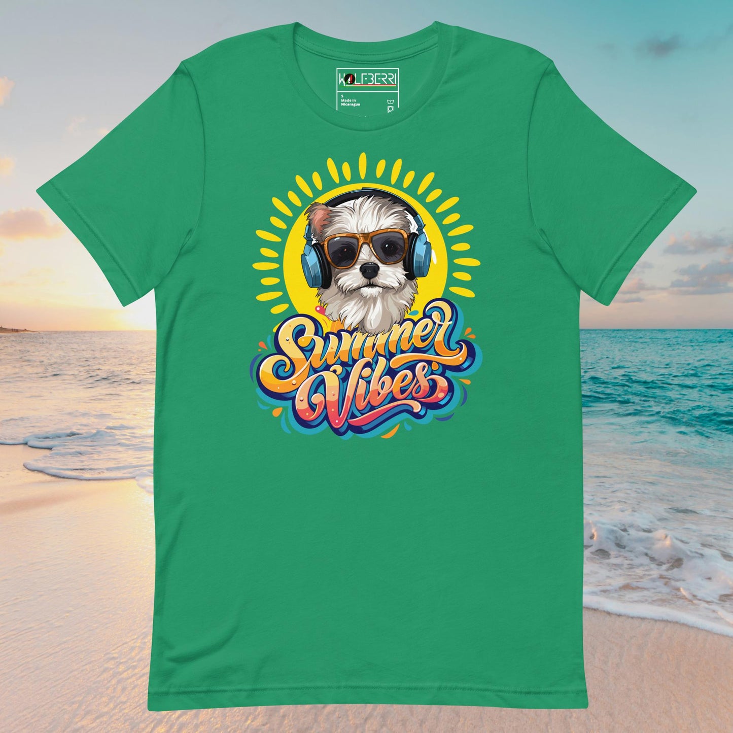 SUMMER VIBES YORKIE 100% COTTON T-SHIRT