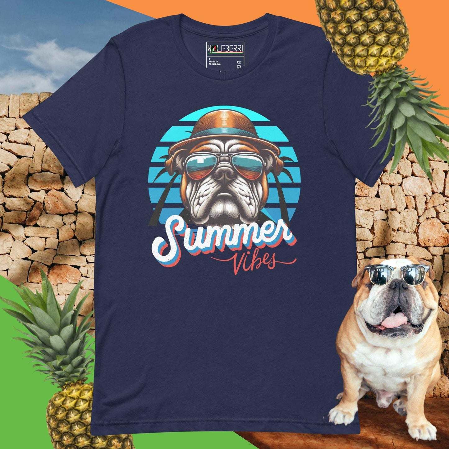 Summer Vibes Bulldog T-shirt