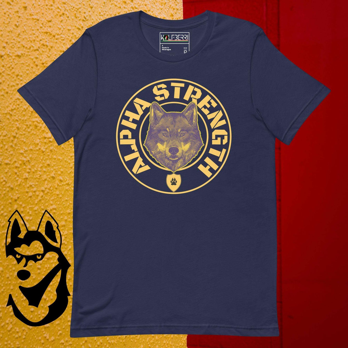 ALPHA STRENGHT WOLF 100% COTTON T-SHIRT