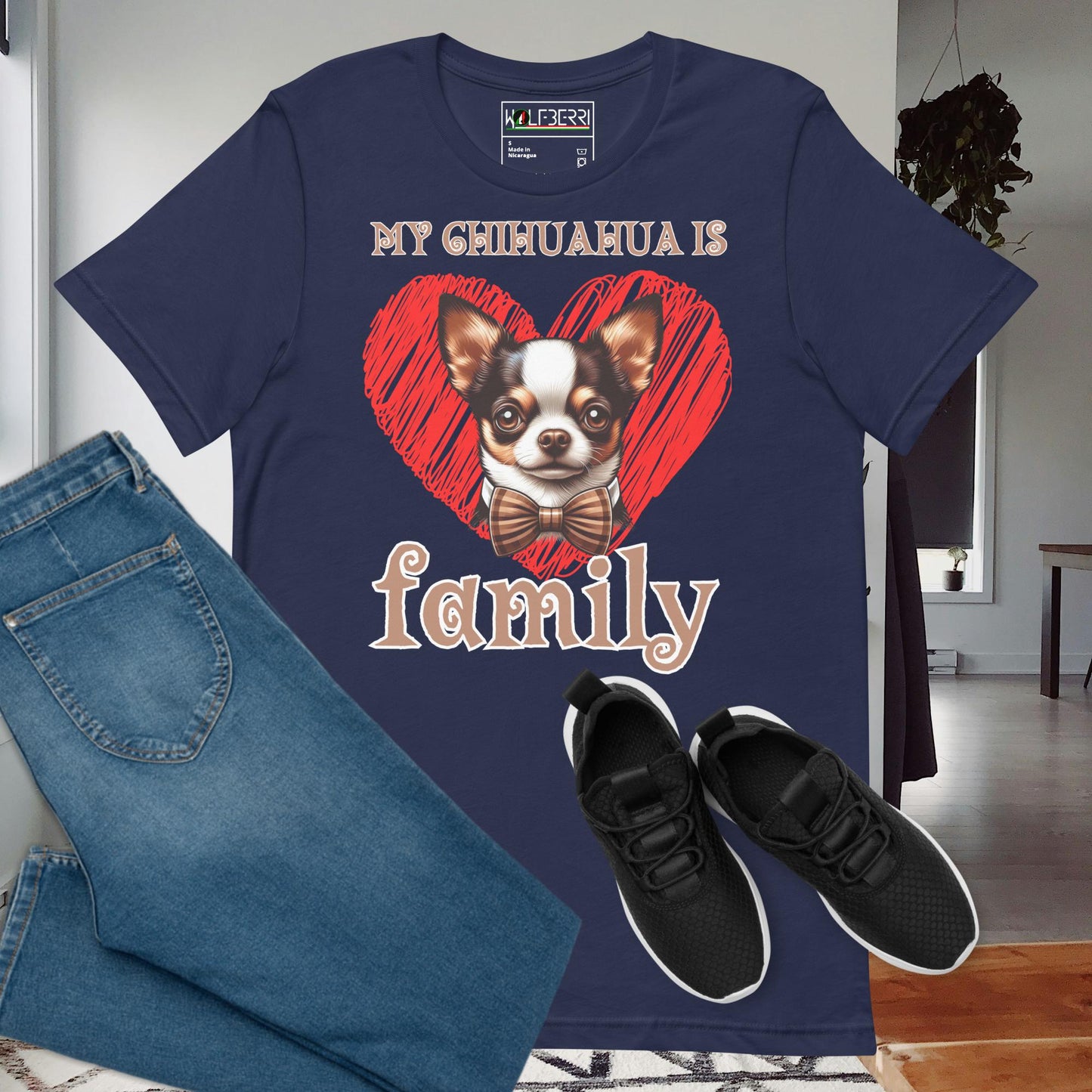 MY CHIHUAHUA IS FAMILY 100% COTTON T-SHIRT