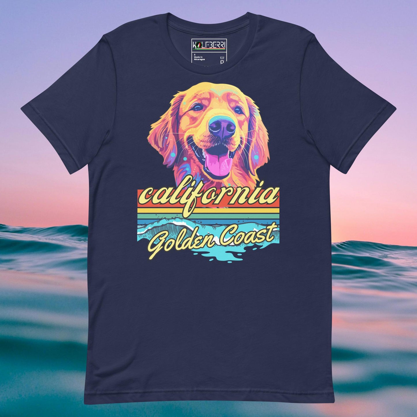 CALIFORNIA GOLDEN COAST DOG 100% COTTON T-SHIRT