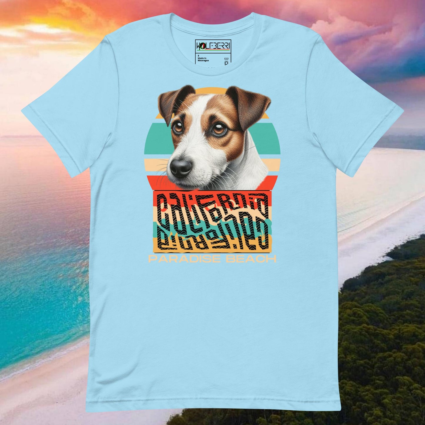 PARADISE BEACH JACK RUSELL 100% COTTON T-SHIRT