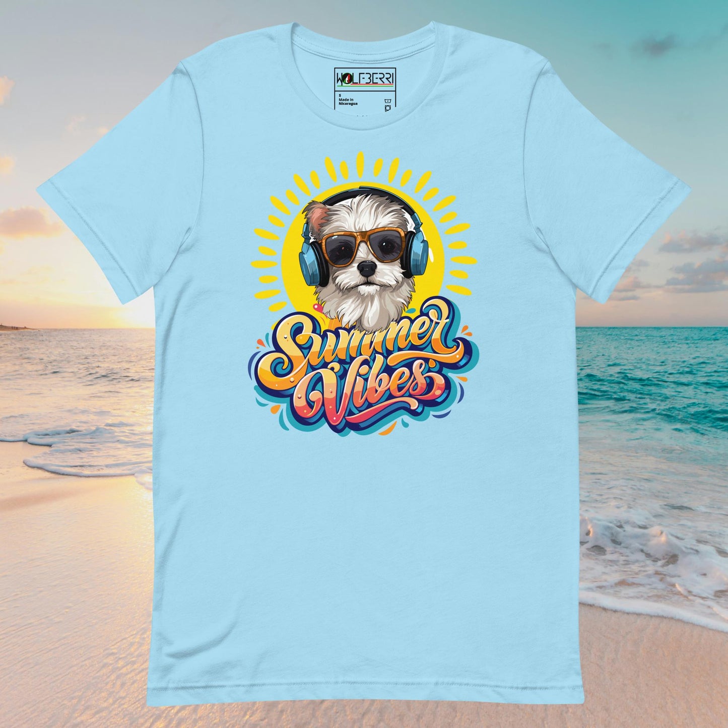 SUMMER VIBES YORKIE 100% COTTON T-SHIRT