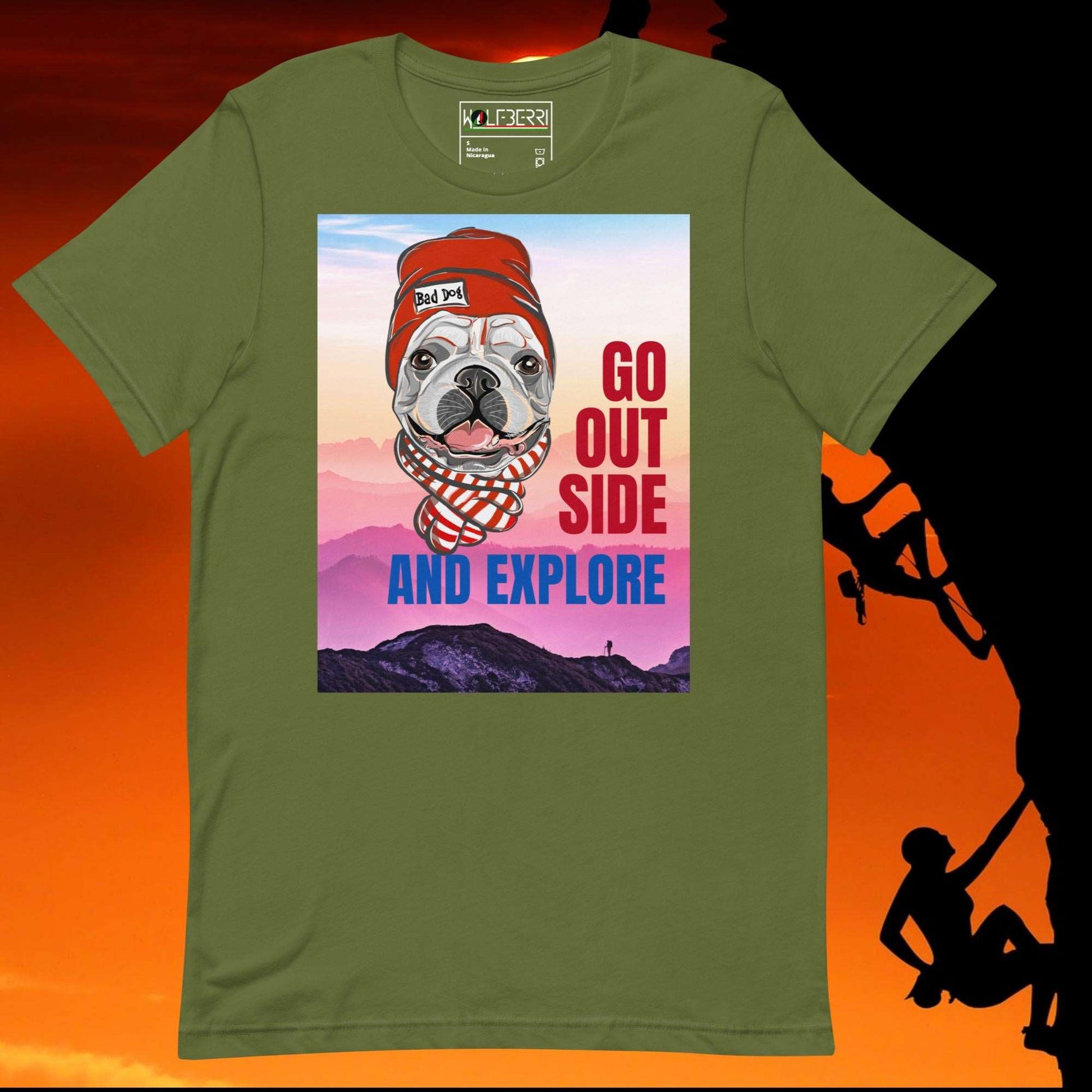 Go Outside and Explore French Bulldog T-shirt