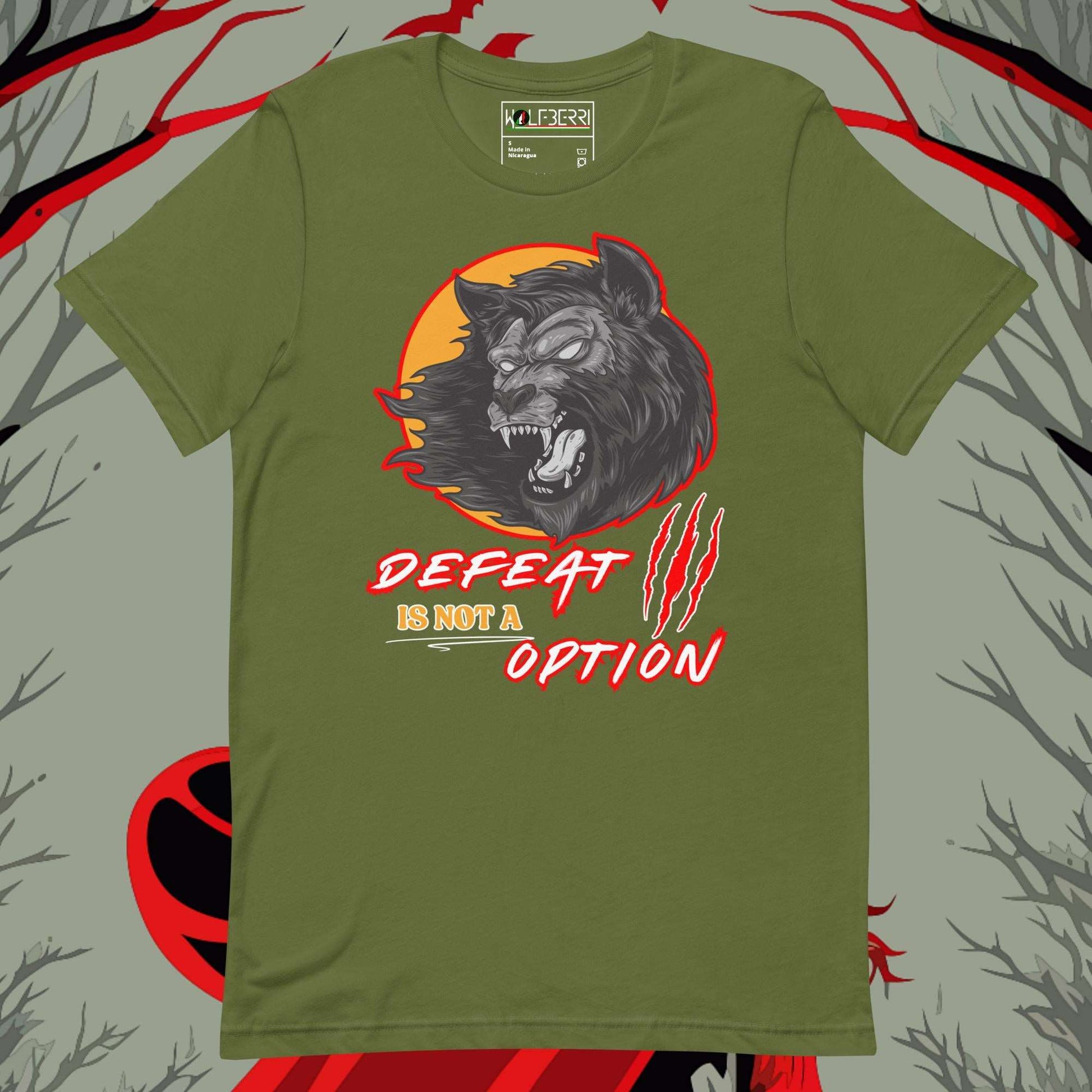 Fear Is No A Option Wolf T-shirt