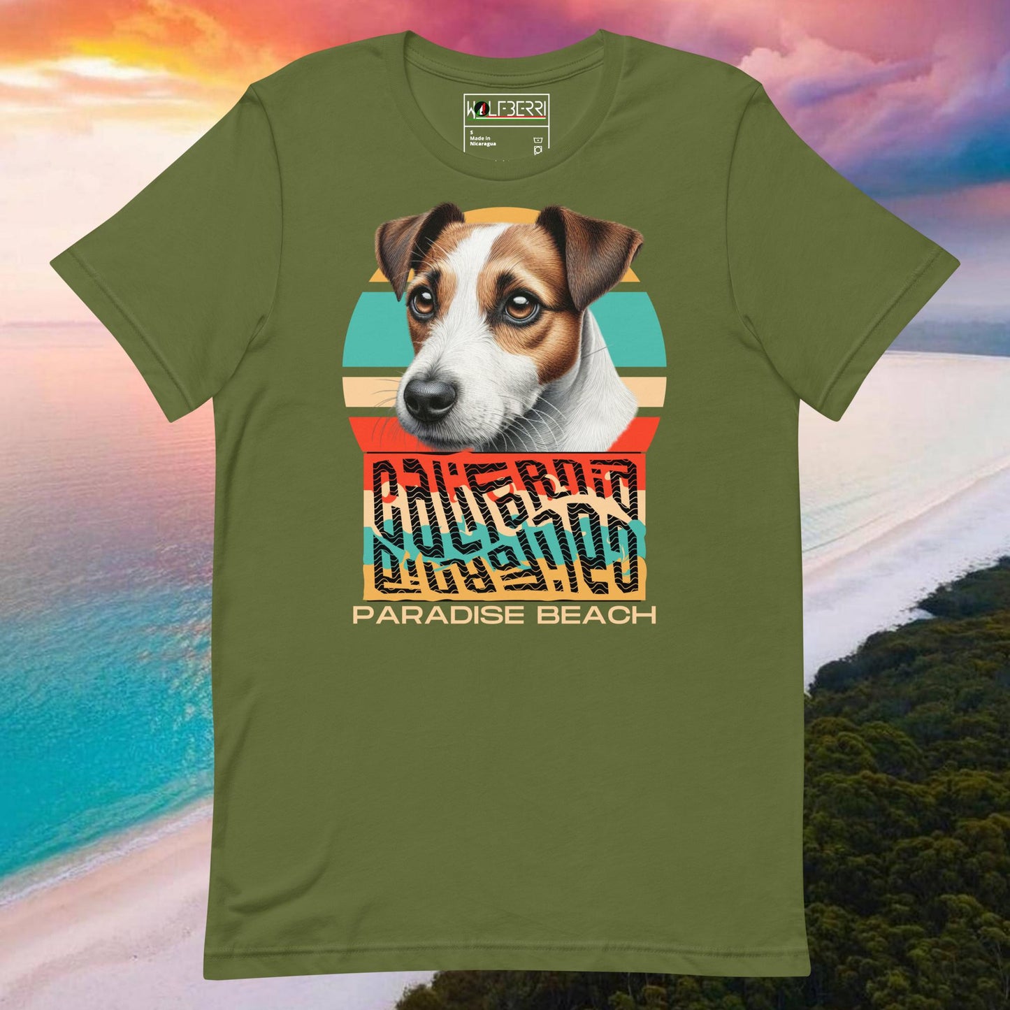 PARADISE BEACH JACK RUSELL 100% COTTON T-SHIRT