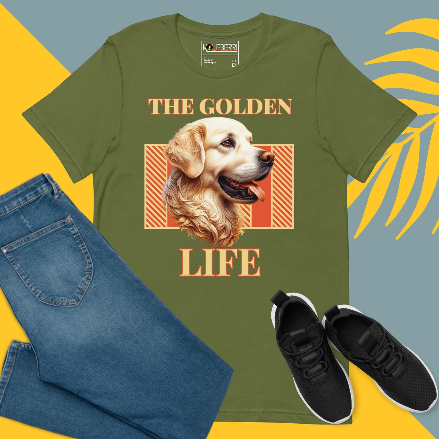 THE GOLDEN LIFE DOG 100% COTTON T-SHIRT