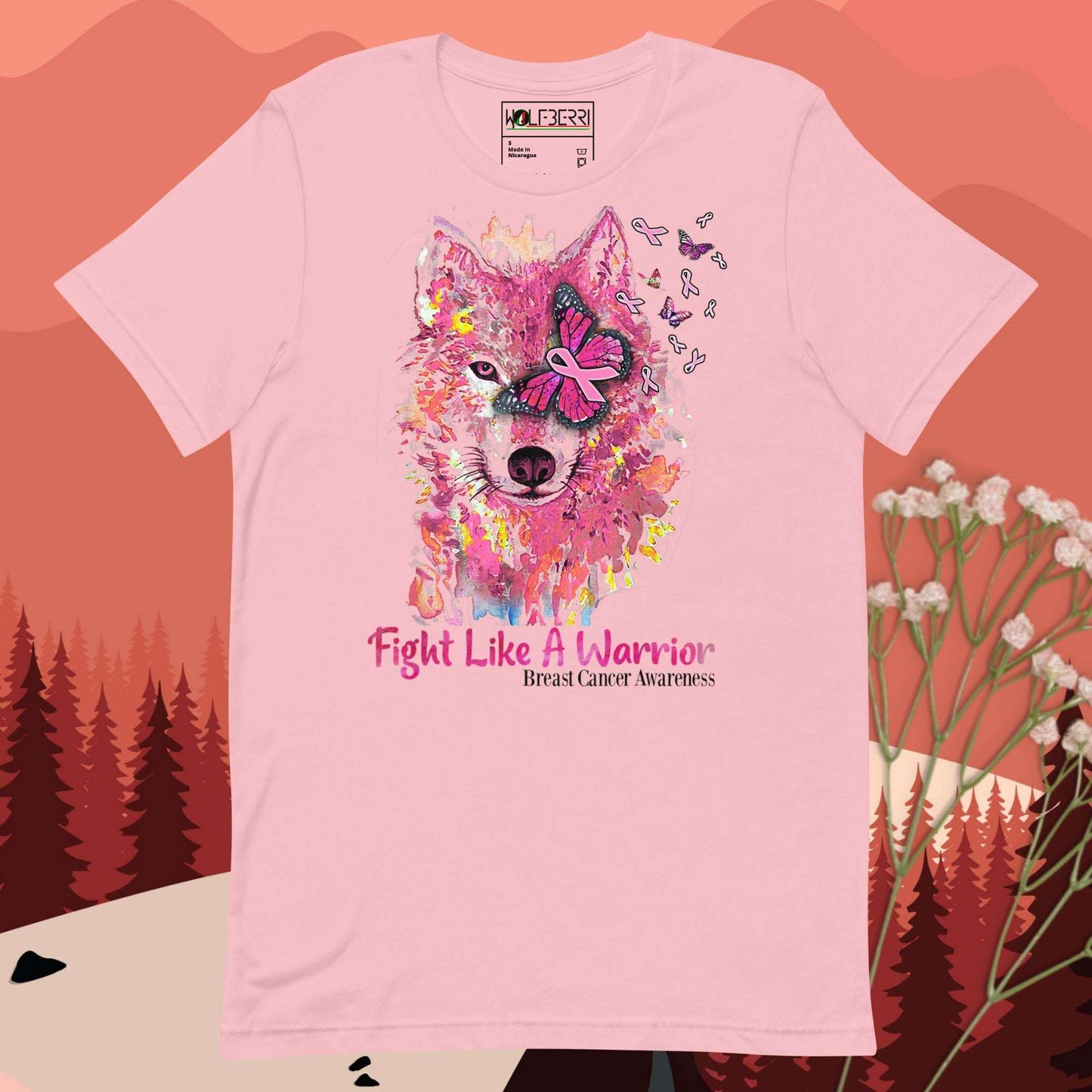 Cancer Awareness Wolf T-shirt