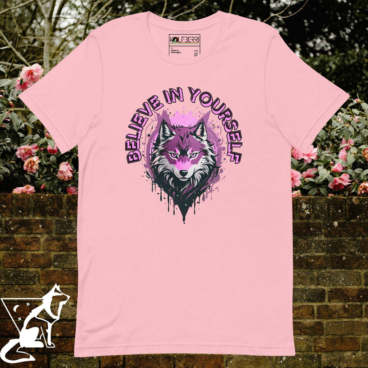 BELIEVE IN YOURSELF WOLF 100% COTTON T-SHIRT