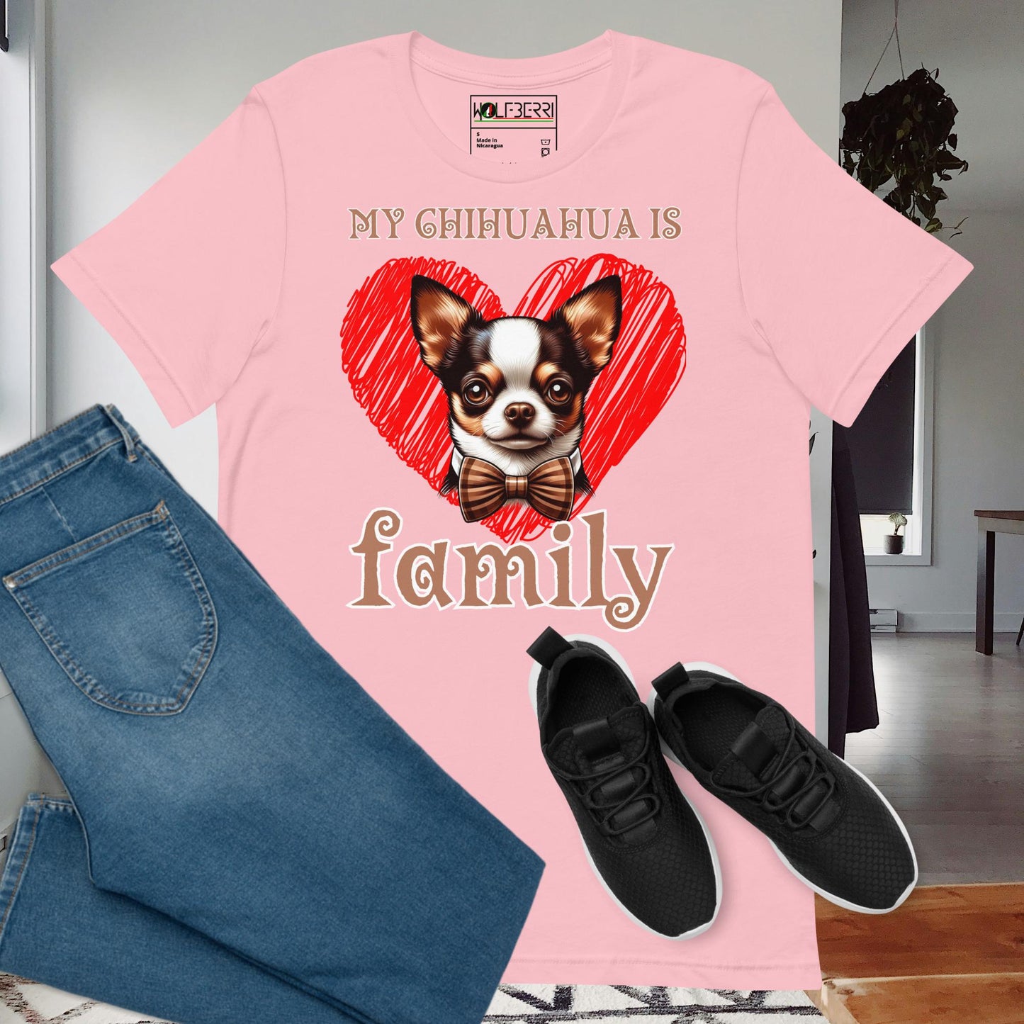 MY CHIHUAHUA IS FAMILY 100% COTTON T-SHIRT