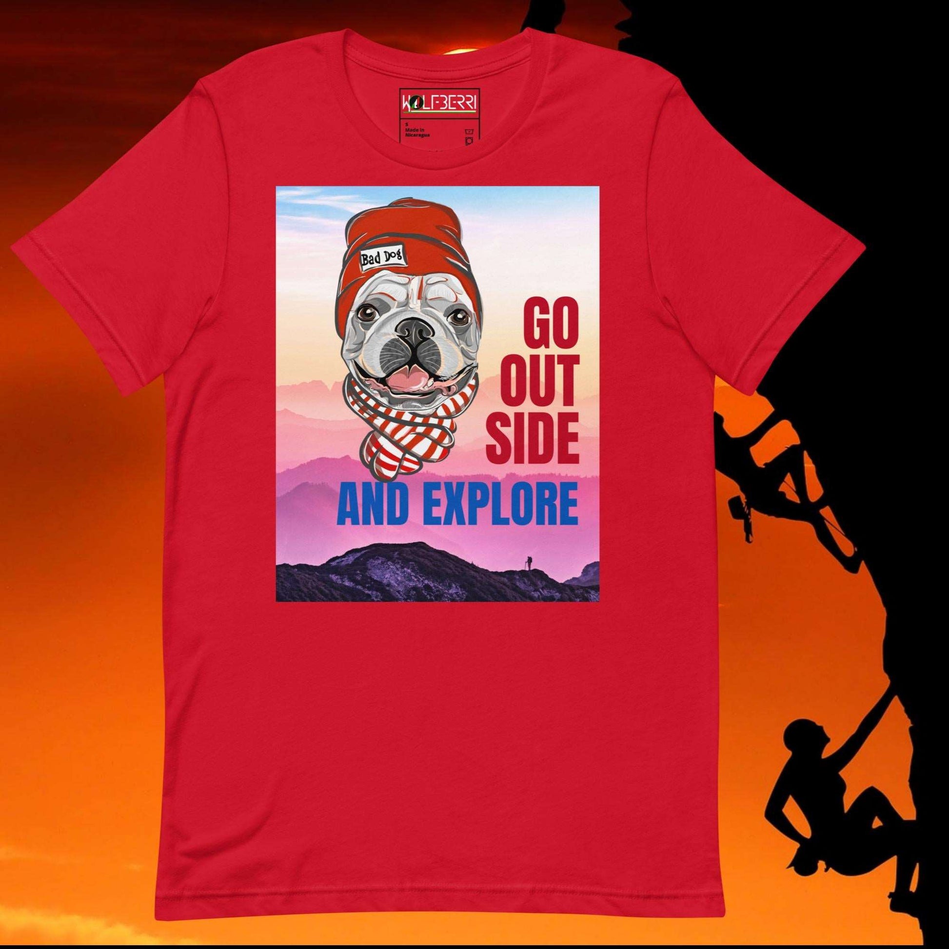 Go Outside and Explore French Bulldog T-shirt