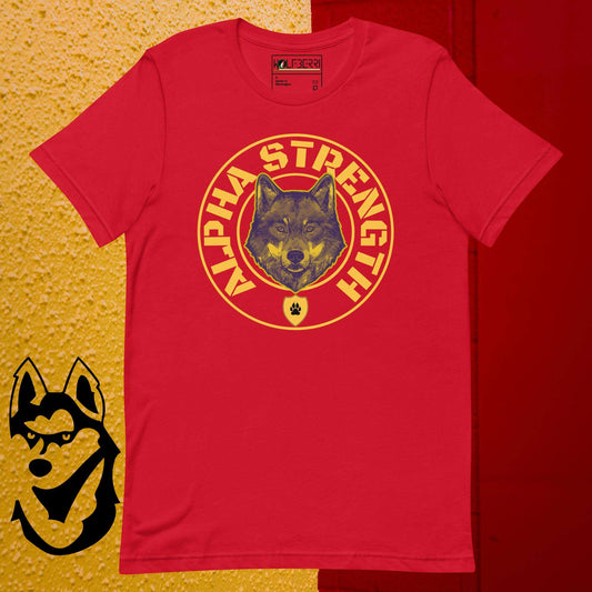 ALPHA STRENGHT WOLF 100% COTTON T-SHIRT