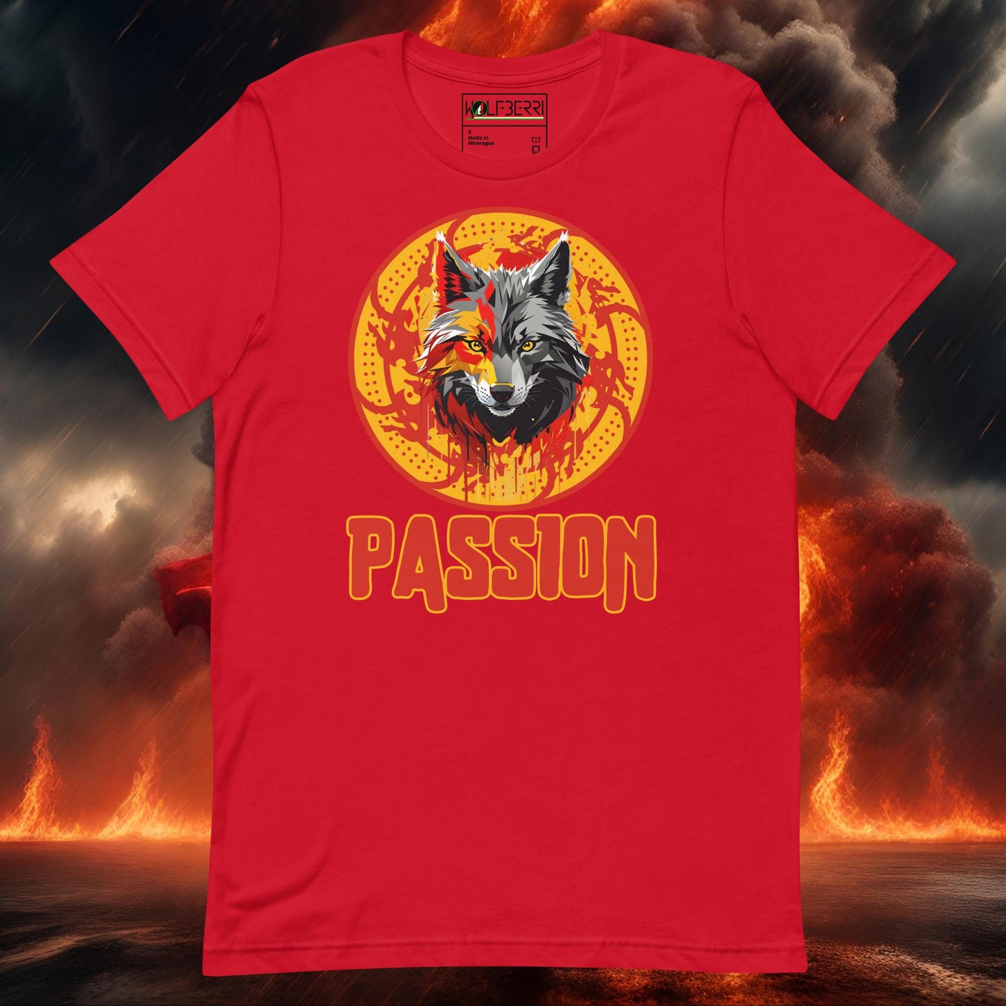 PASSION WOLF 100% COTTON T-SHIRT