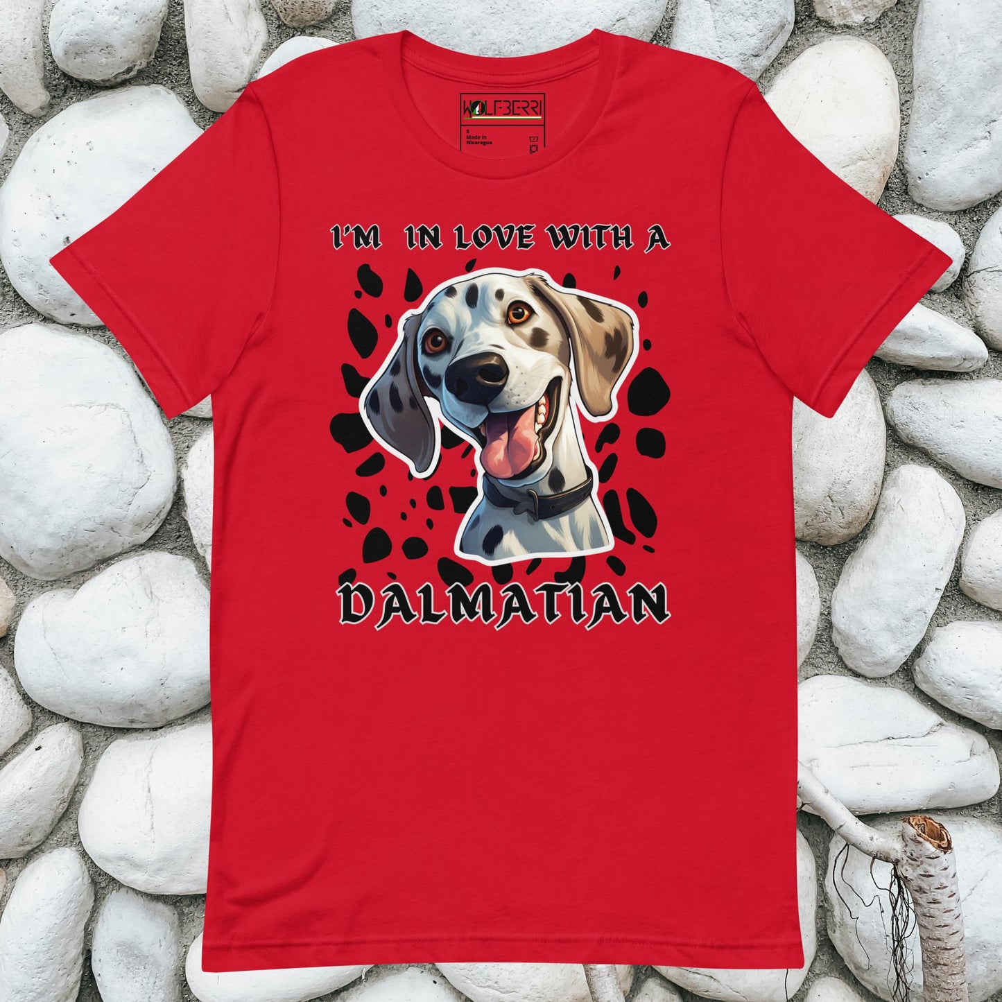 I'M IN LOVE WITH A DALMATIAN 100% COTTON T-SHIRT