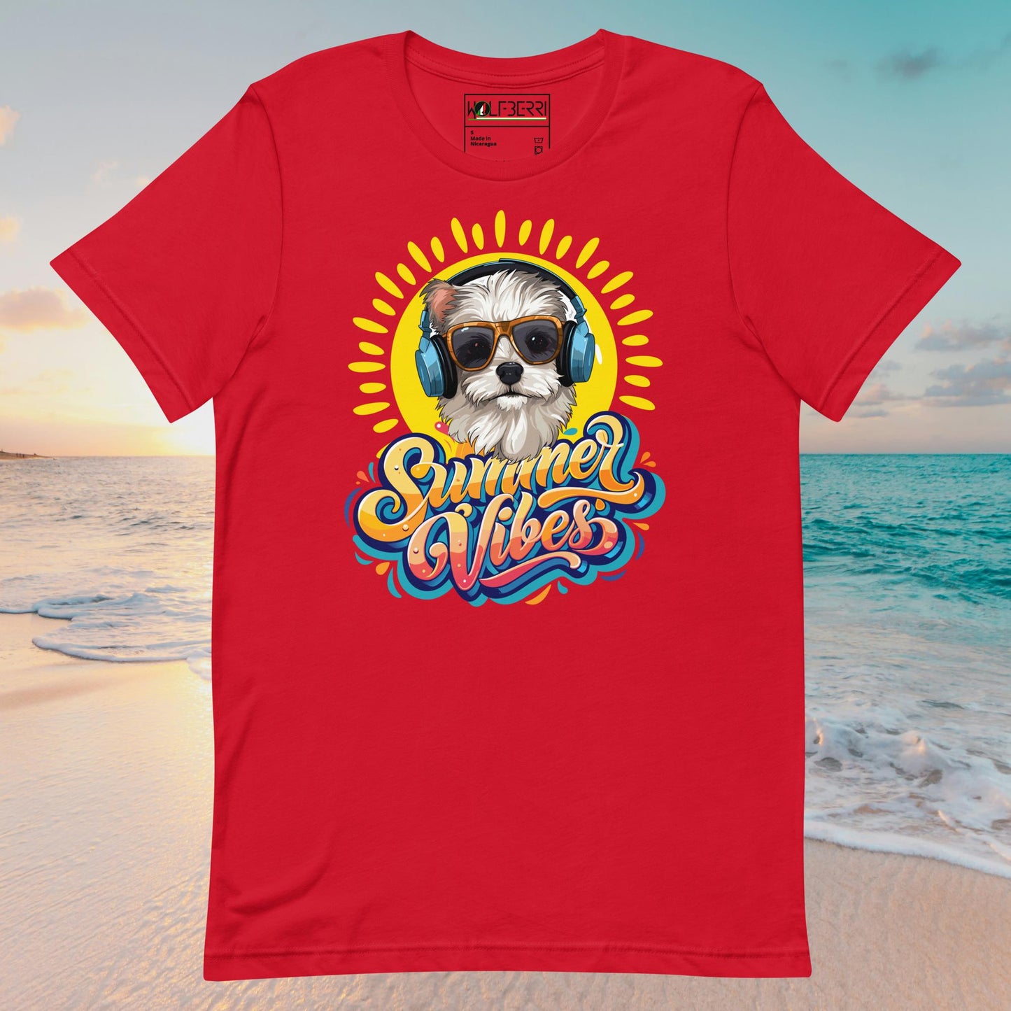 SUMMER VIBES YORKIE 100% COTTON T-SHIRT