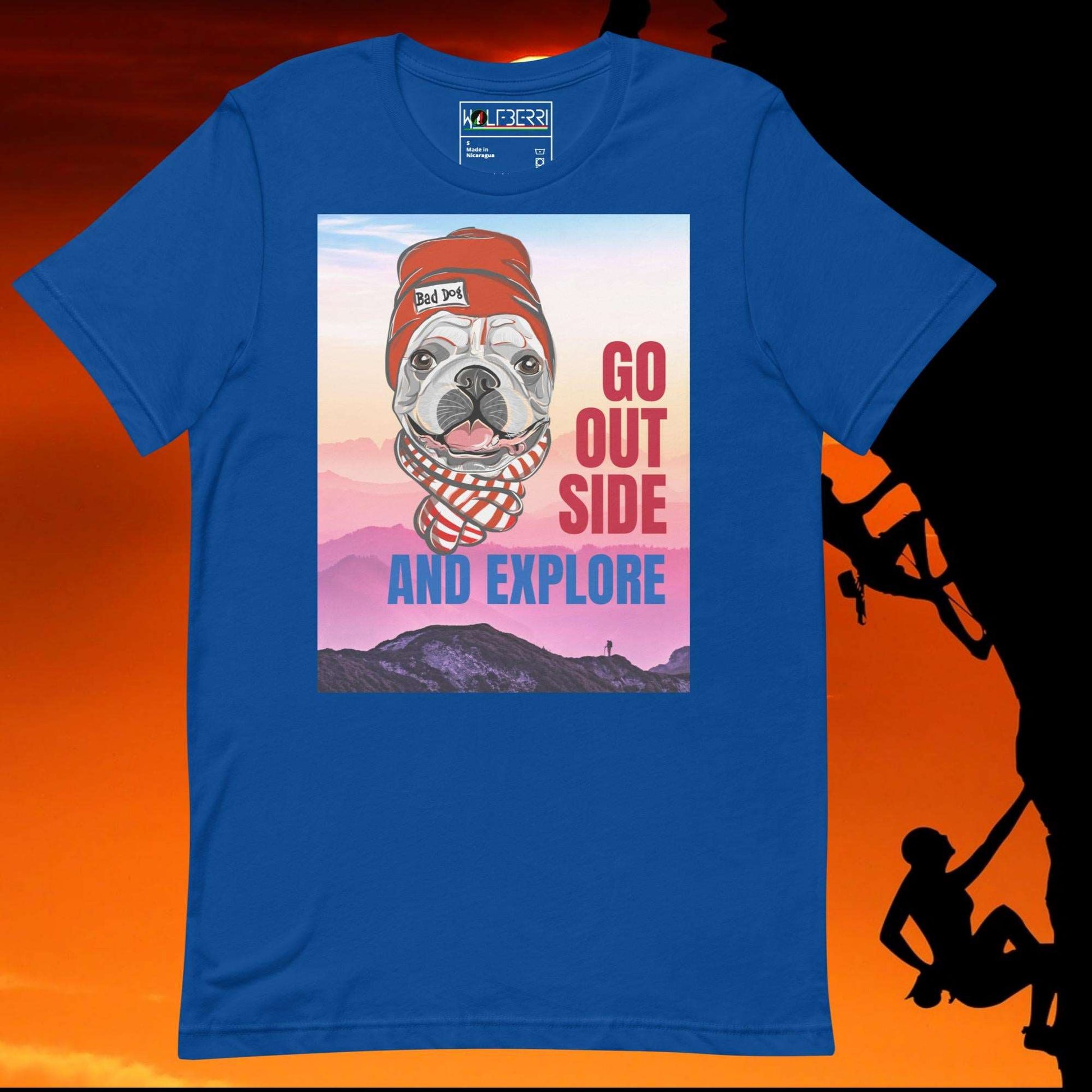 Go Outside and Explore French Bulldog T-shirt