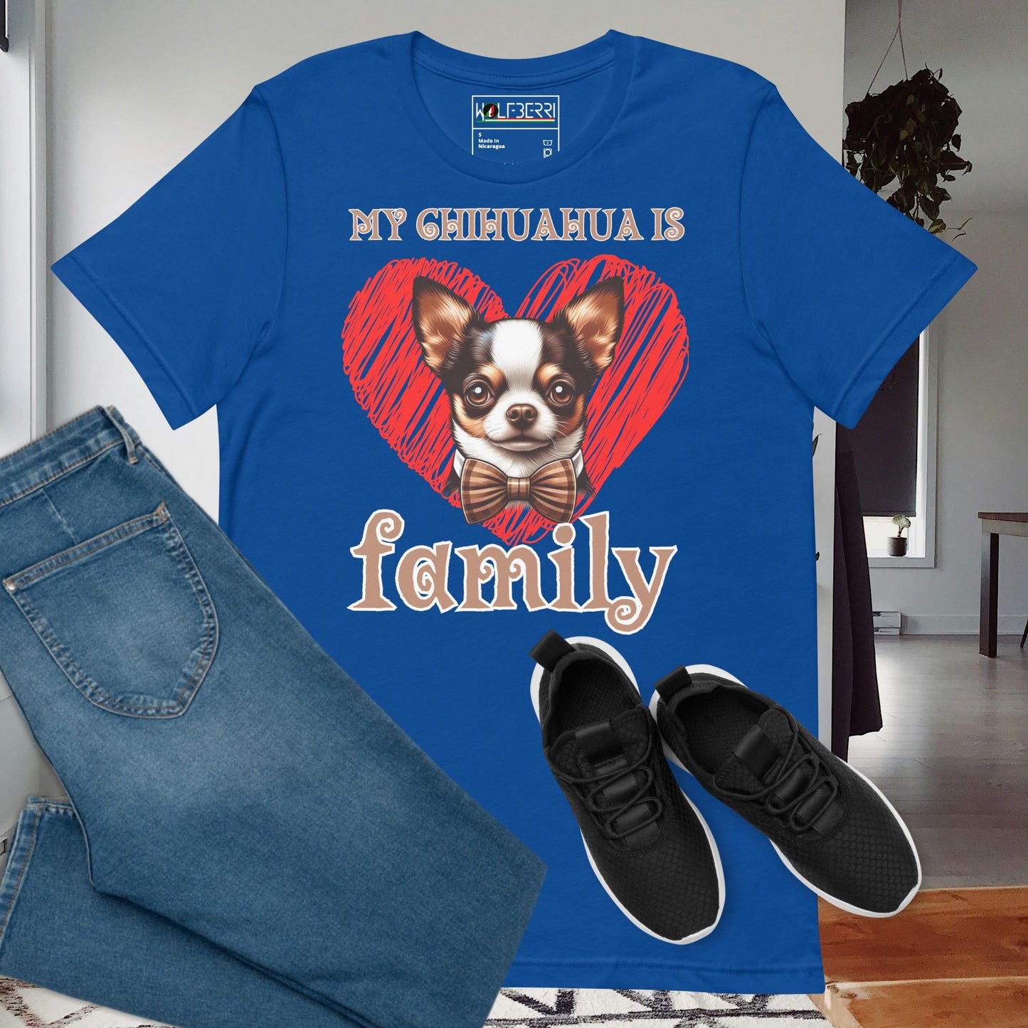 MY CHIHUAHUA IS FAMILY 100% COTTON T-SHIRT