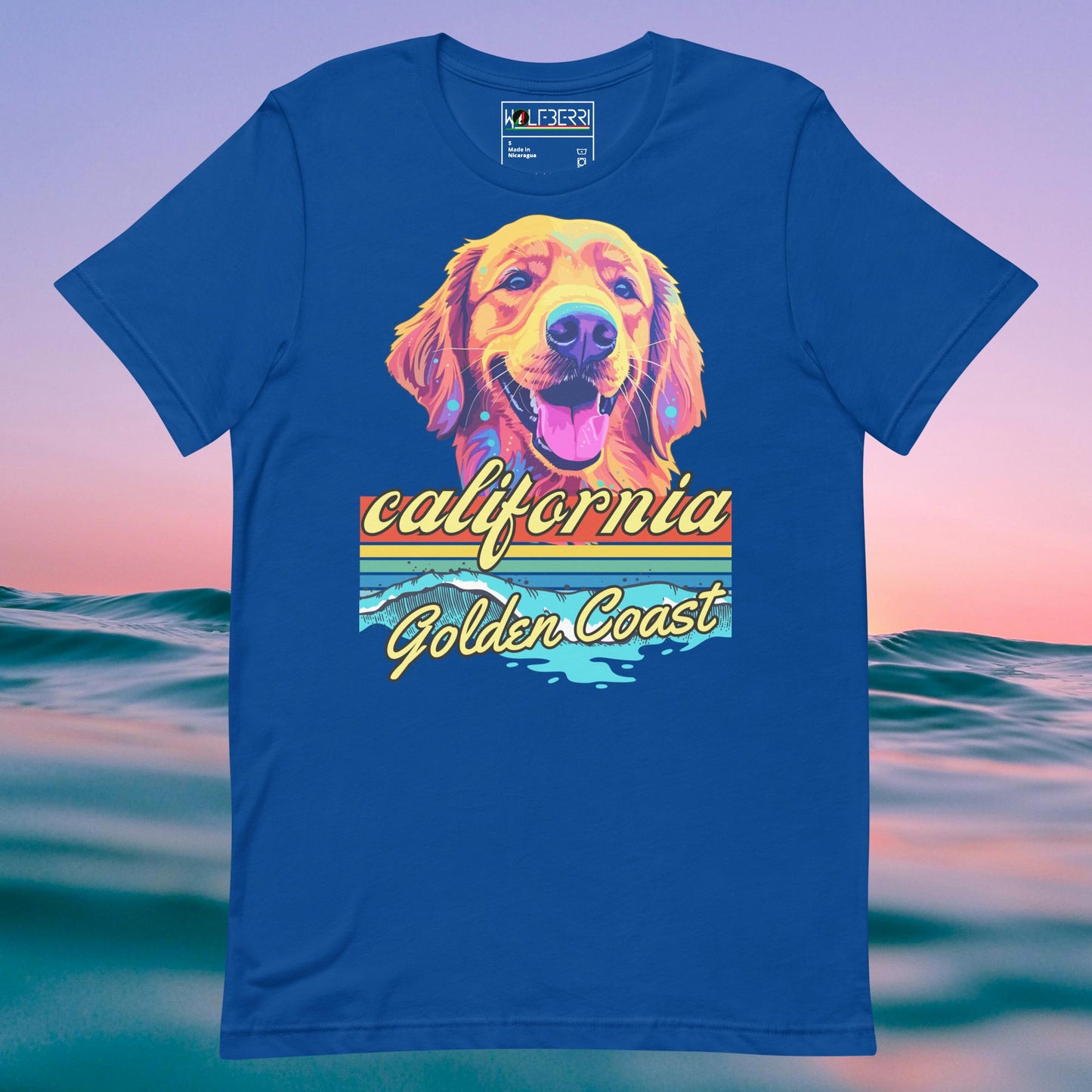 CALIFORNIA GOLDEN COAST DOG 100% COTTON T-SHIRT