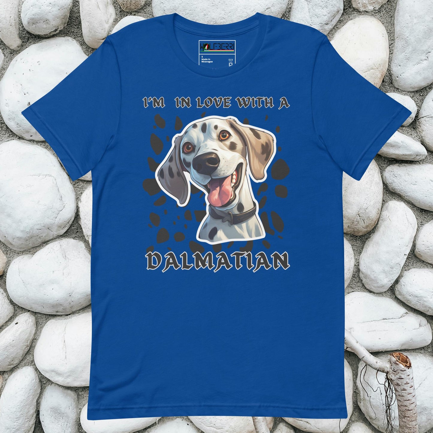 I'M IN LOVE WITH A DALMATIAN 100% COTTON T-SHIRT