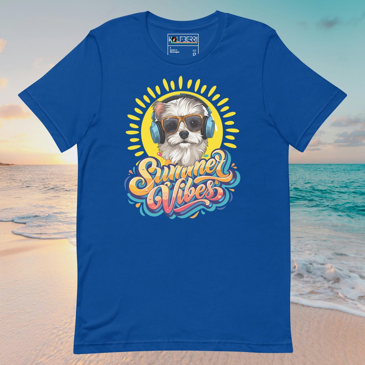 SUMMER VIBES YORKIE 100% COTTON T-SHIRT