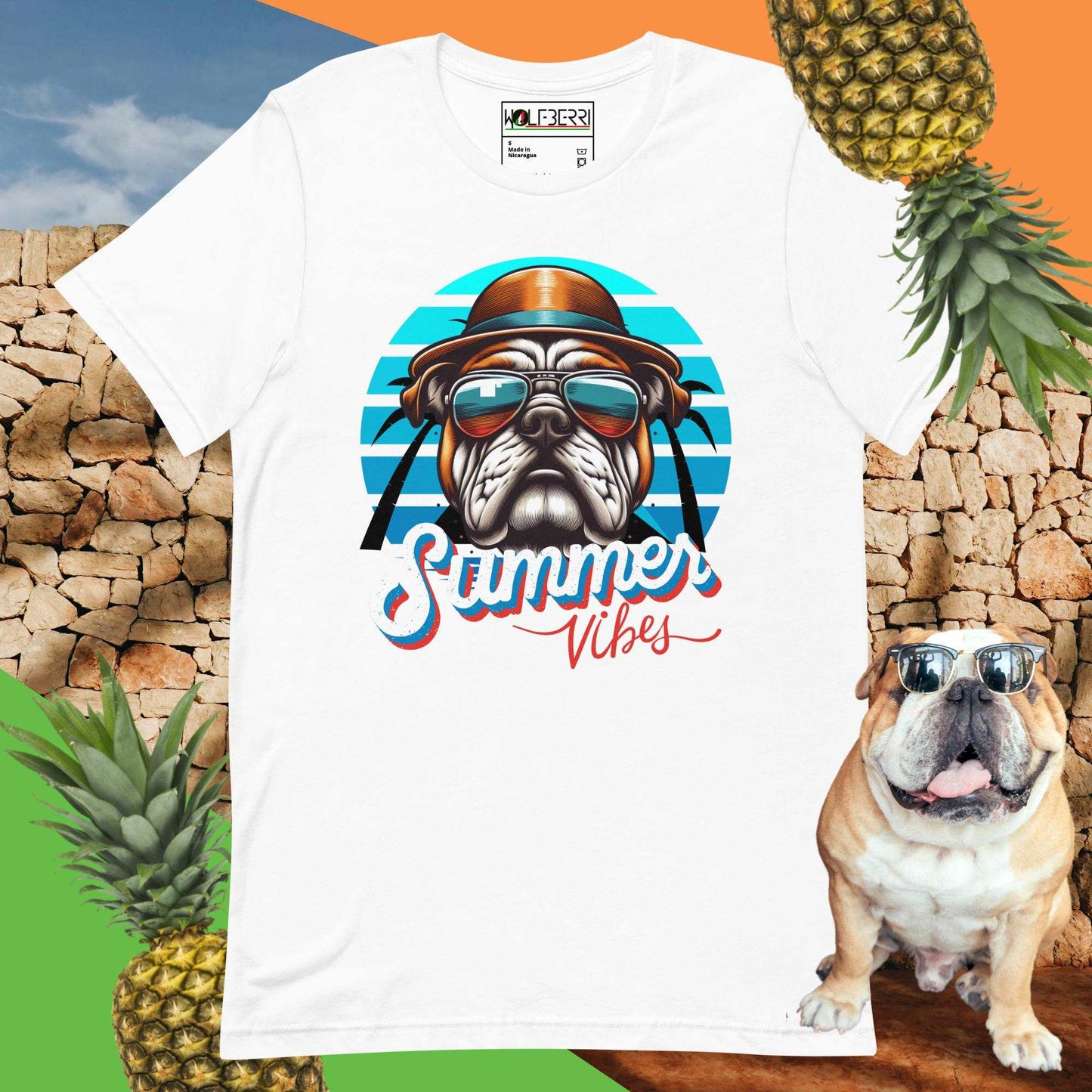 Summer Vibes Bulldog T-shirt