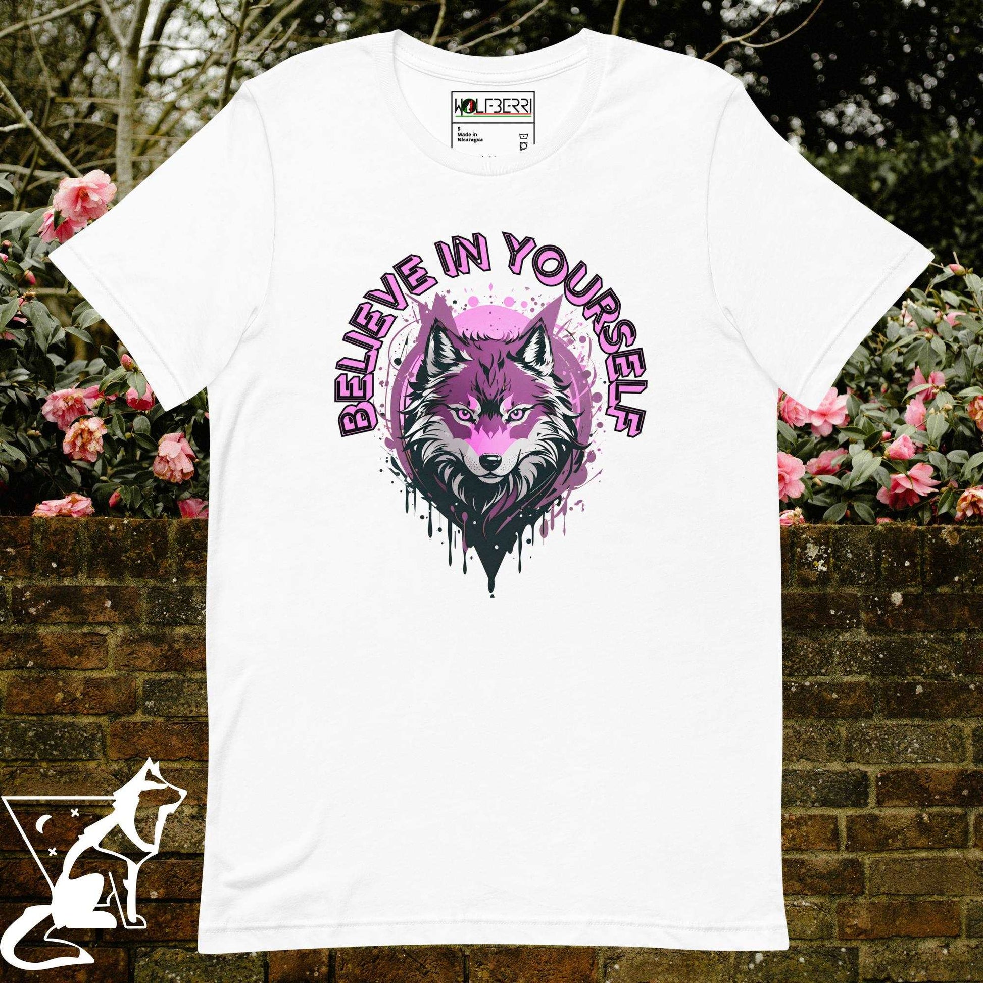 BELIEVE IN YOURSELF WOLF 100% COTTON T-SHIRT