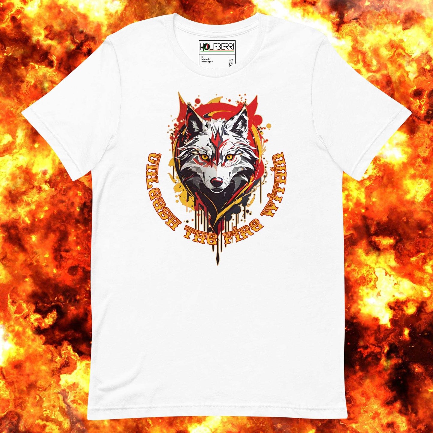 UNLEASH THE FIRE WITHIN WOLF 100% COTTON TEE